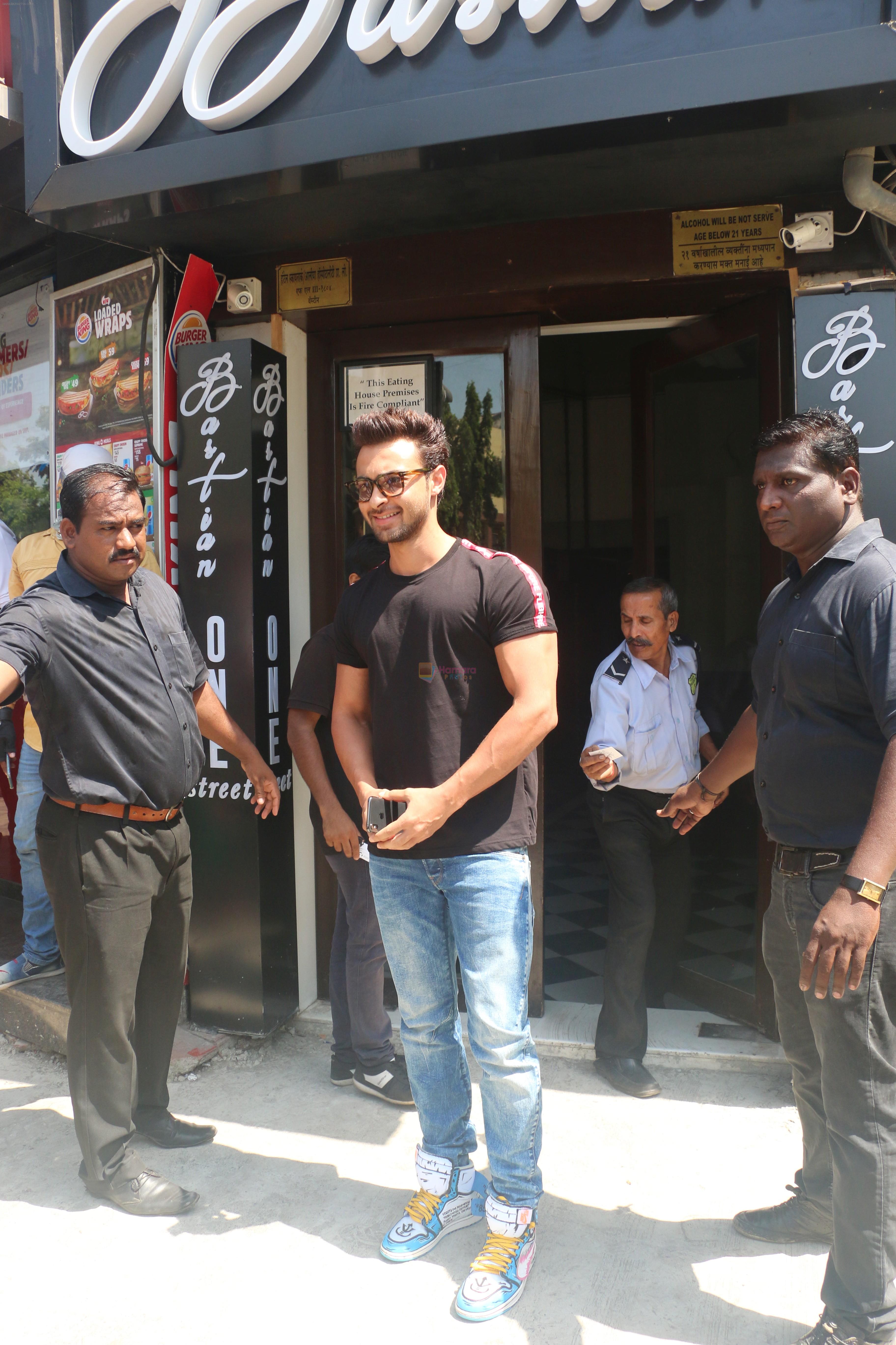 Aayush Sharma spotted at Bastian in bandra on 26th May 2019