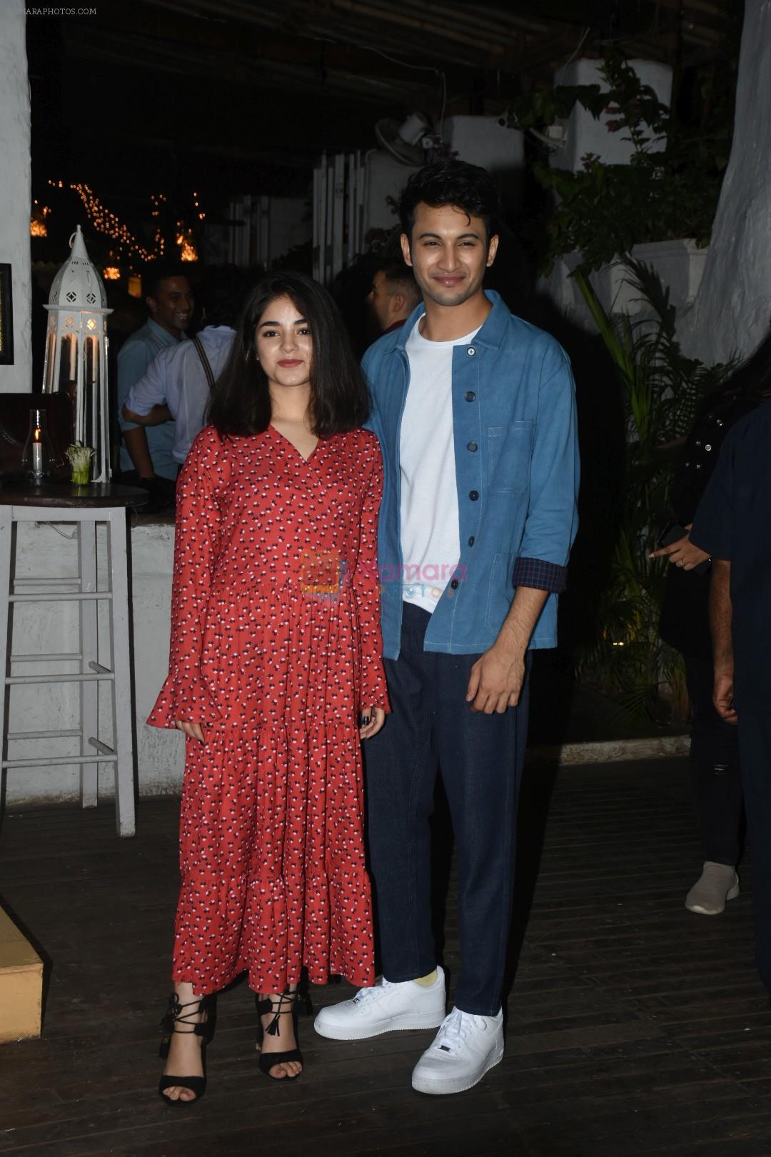 Zaira Wasim, Rohit Saraf at the wrapup party of film Sky is Pink at olive in bandra on 12th June 2019