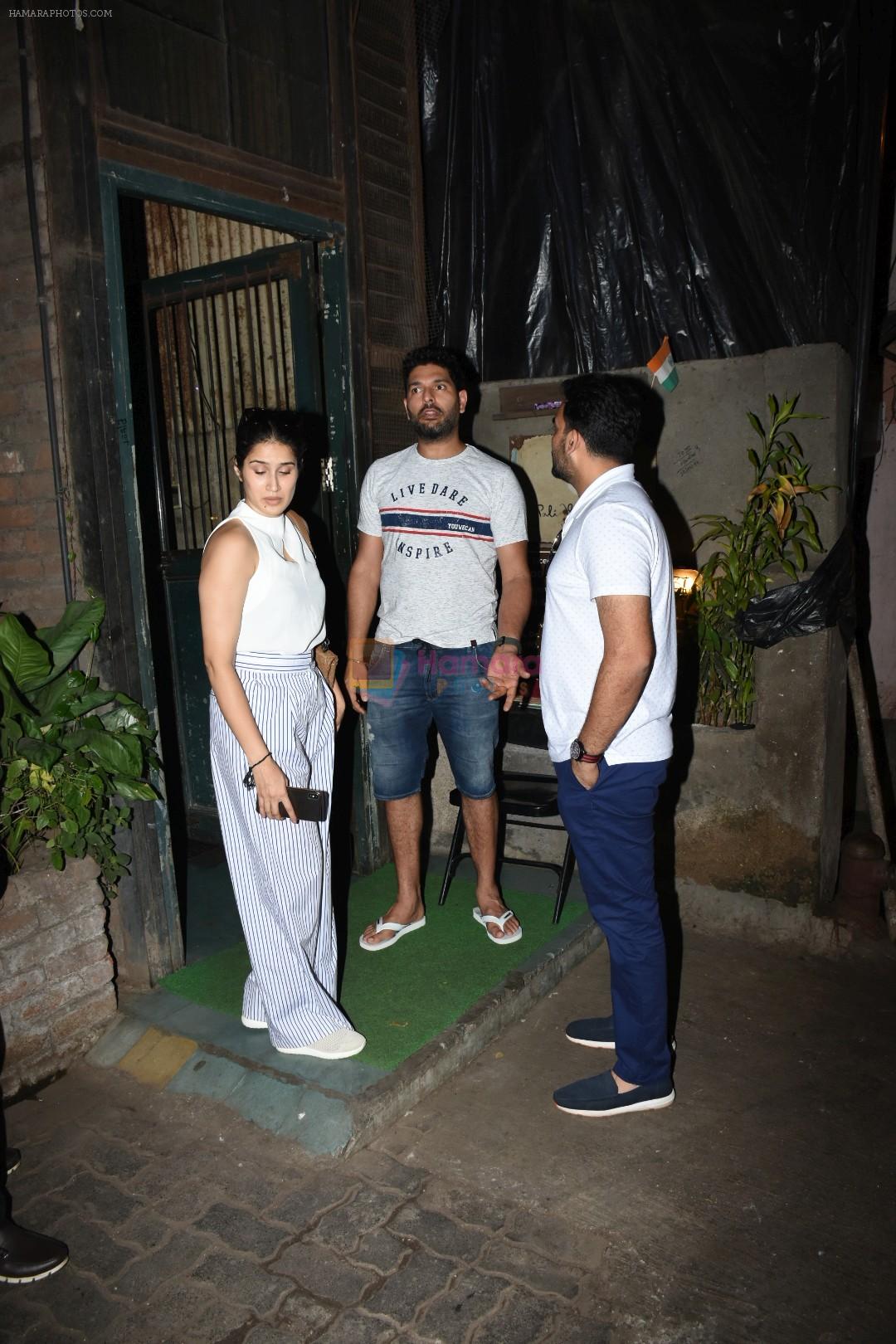 Zaheer Khan, Sagarika Ghatge & Yuvraj Singh spotted at palli village cafe bandra on 21st June 2019