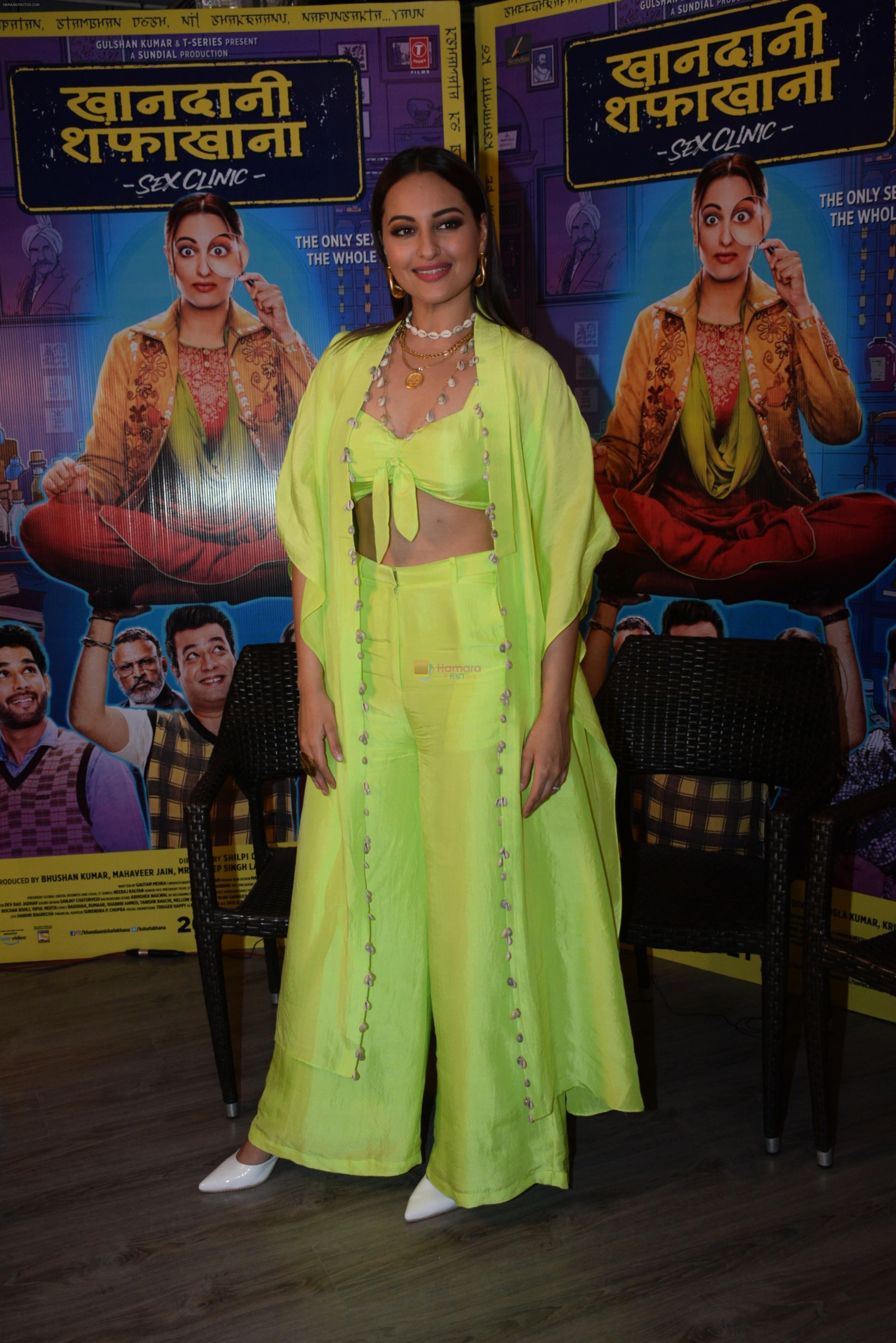 Sonakshi Sinha for the promotions of film Khandaani Shafakhana at Tseries office in andheri on 21st June 2019