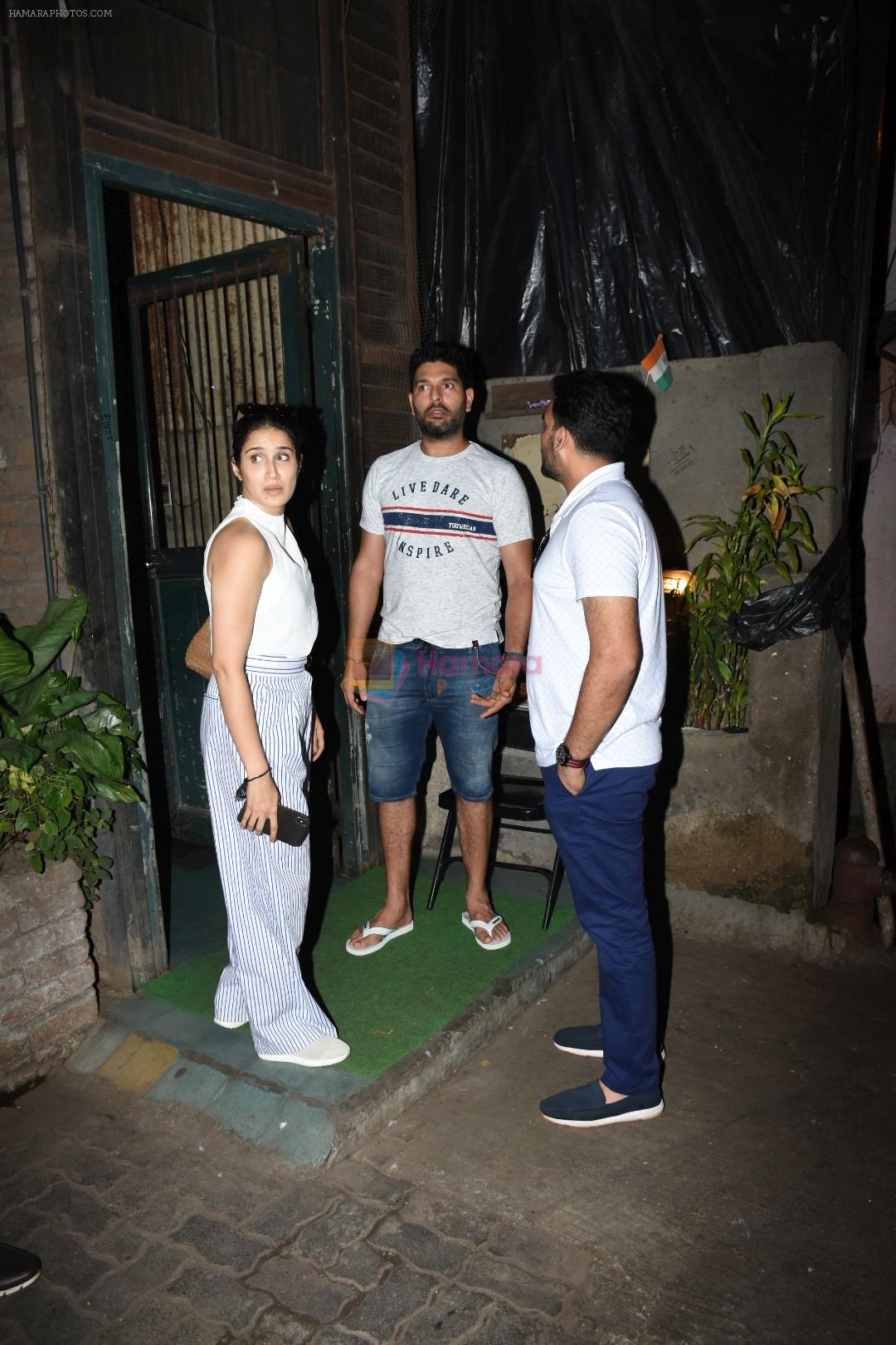 Zaheer Khan, Sagarika Ghatge & Yuvraj Singh spotted at palli village cafe bandra on 21st June 2019
