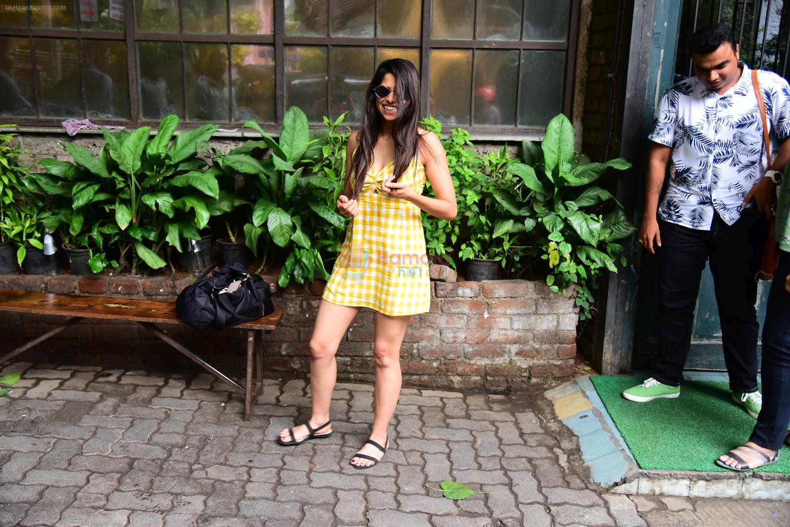 Sai Tamhankar spotted at pali village cafe bandra on 7th July 2019
