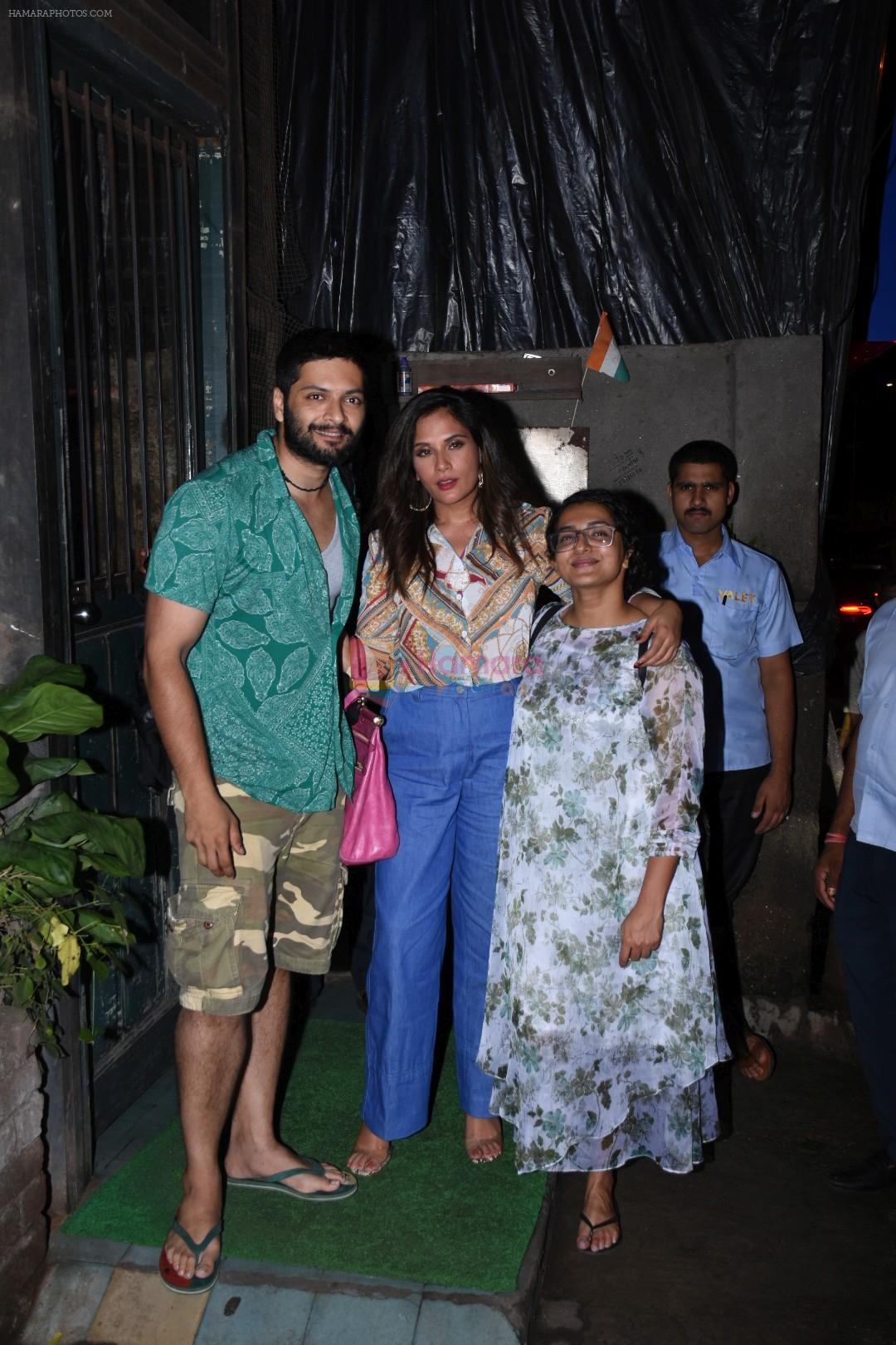 Richa Chadda, Ali Fazal & Parvathy spotted at pali village cafe in bandra on 7th July 2019