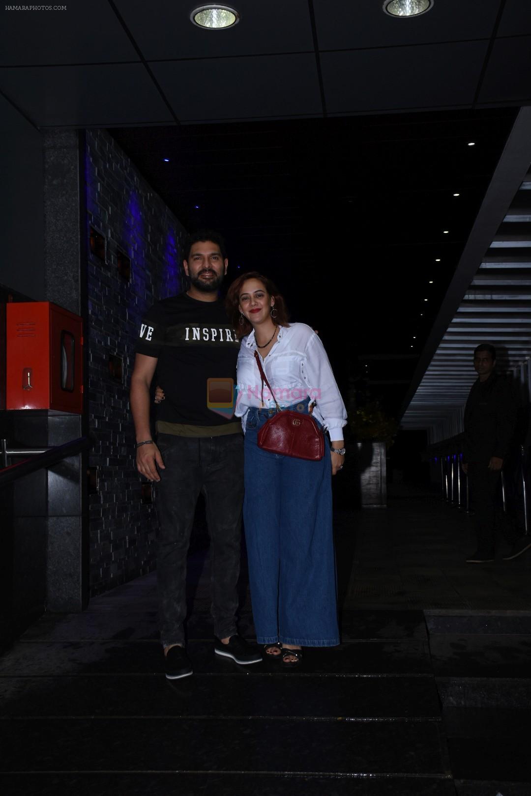 Hazel Keech & Yuvraj Singh spotted at Hakkasan in bandra on 10th July 2019