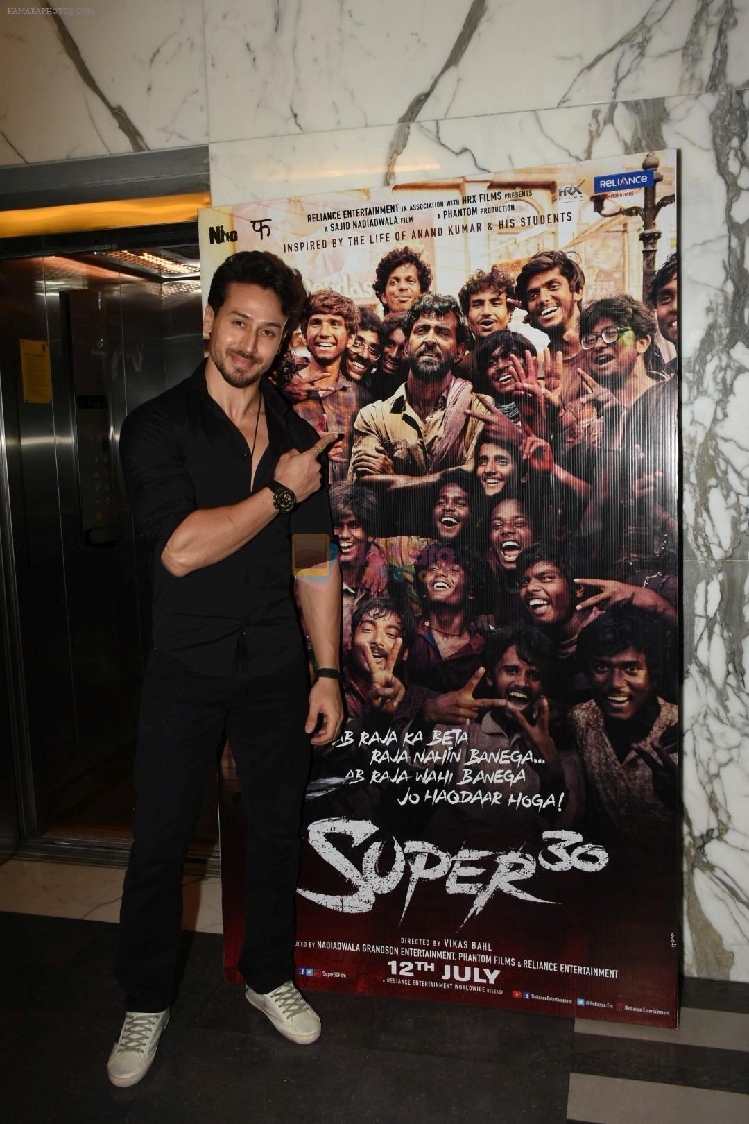 Tiger Shroff at the Screening of film Super 30 in Yashraj studios, Andheri on 10th July 2019