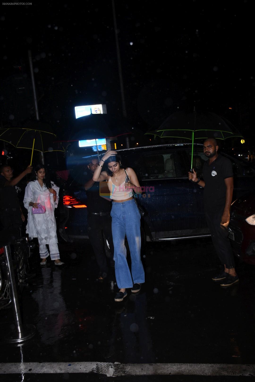 Khushi Kapoor spotted at Bastian Bandra on 27th July 2019