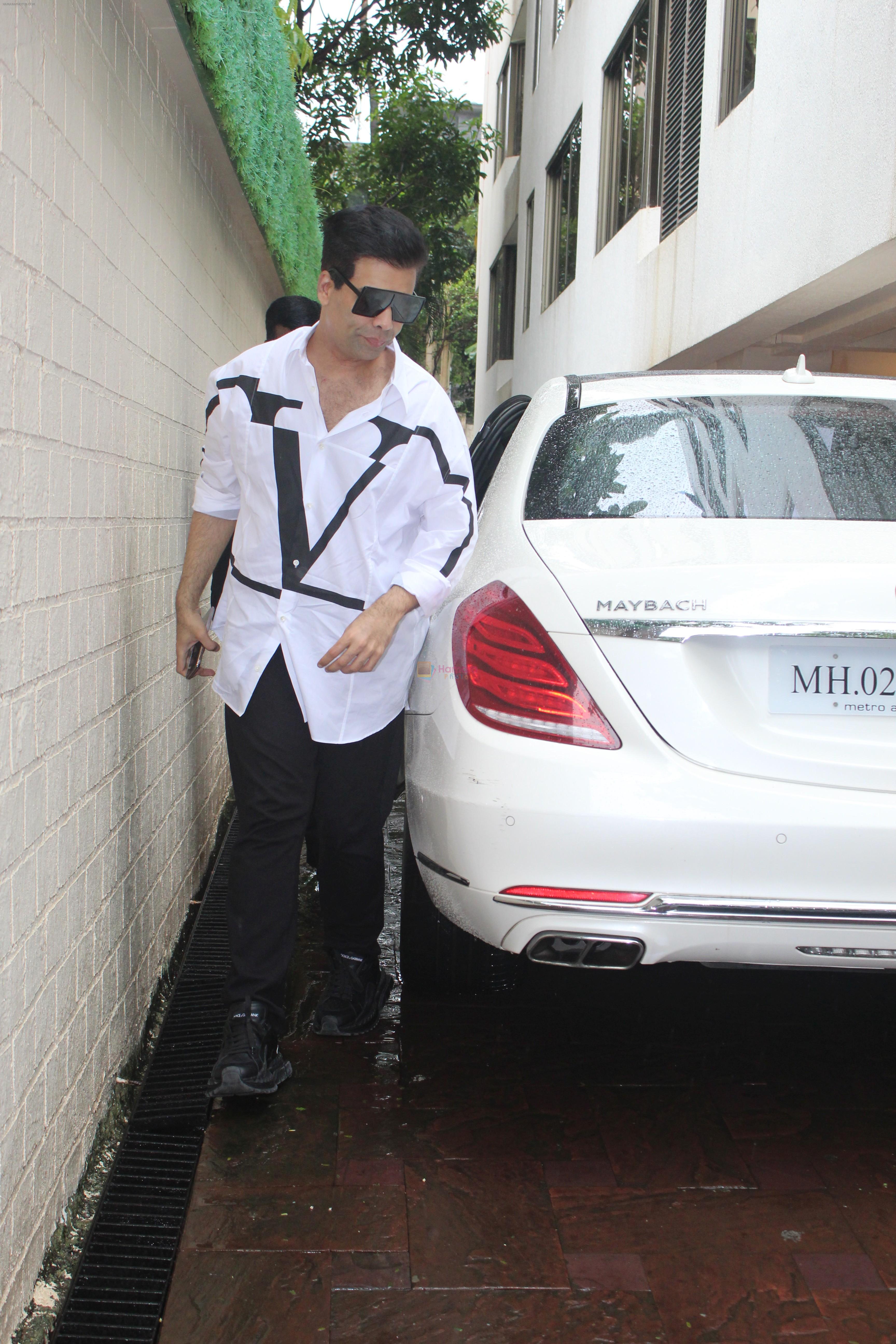 Karan Johar at prayer meet of  Kaykasshan Patel's husband Areef Patel at his house in bandra  on 30th July 2019