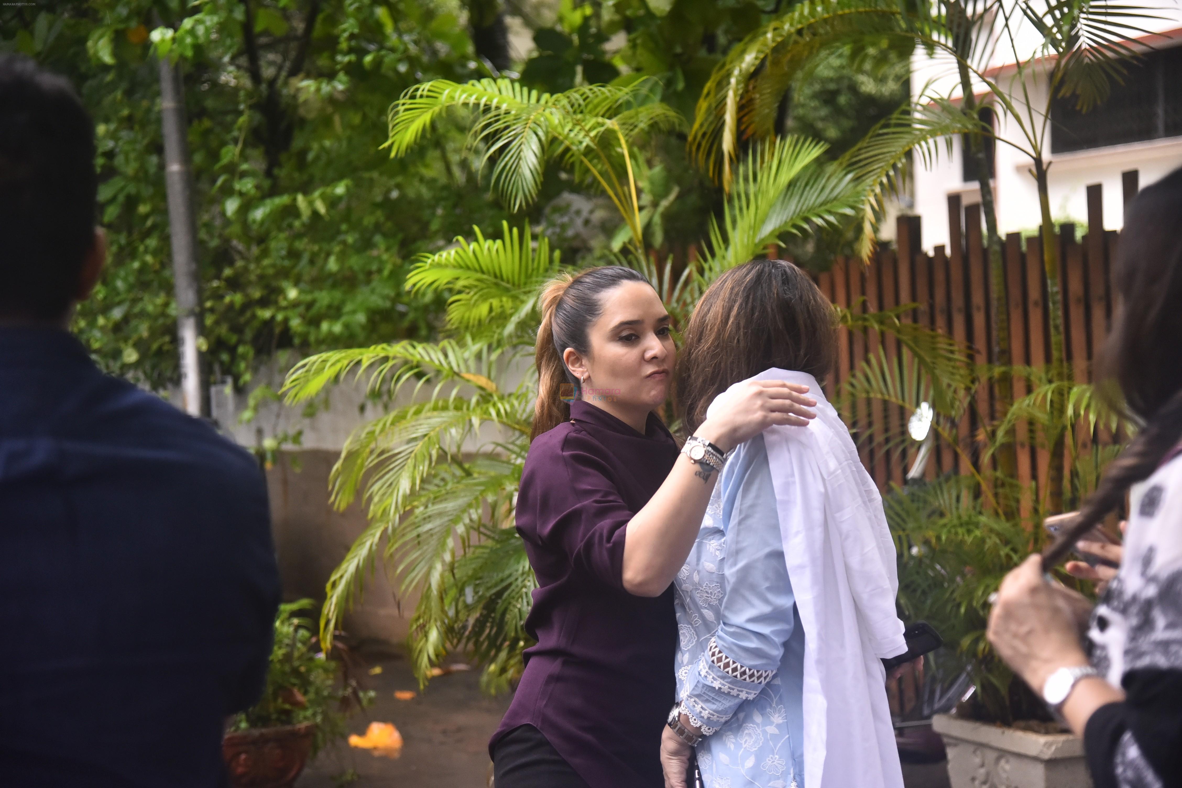 at prayer meet of  Kaykasshan Patel's husband Areef Patel at his house in bandra  on 30th July 2019