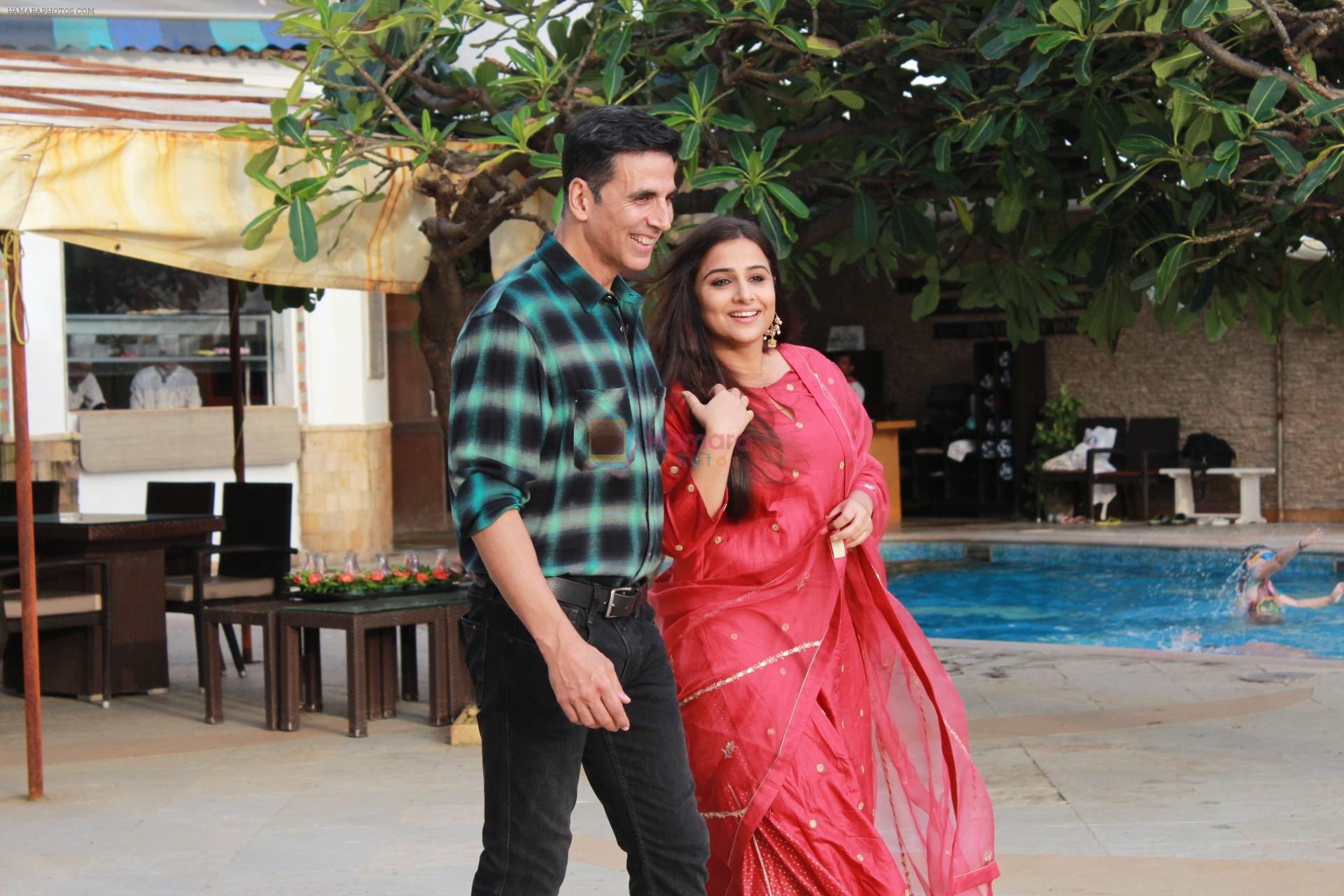 Akshay Kumar & Vidya Balan at the media interactions for film Mission Mangal at Sun n Sand on 18th Aug 2019