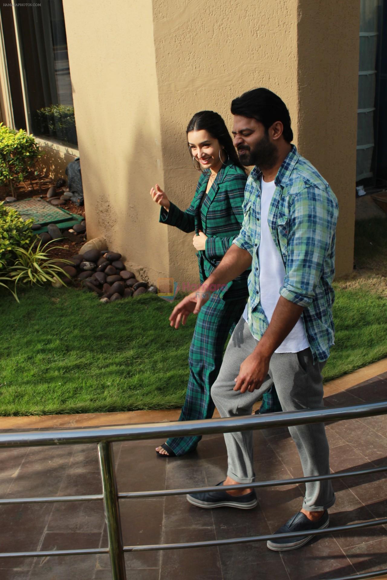 Prabhas and Shraddha Kapoor spotted promoting their upcoming movie Saaho in JW Marriott on 20th Aug 2019