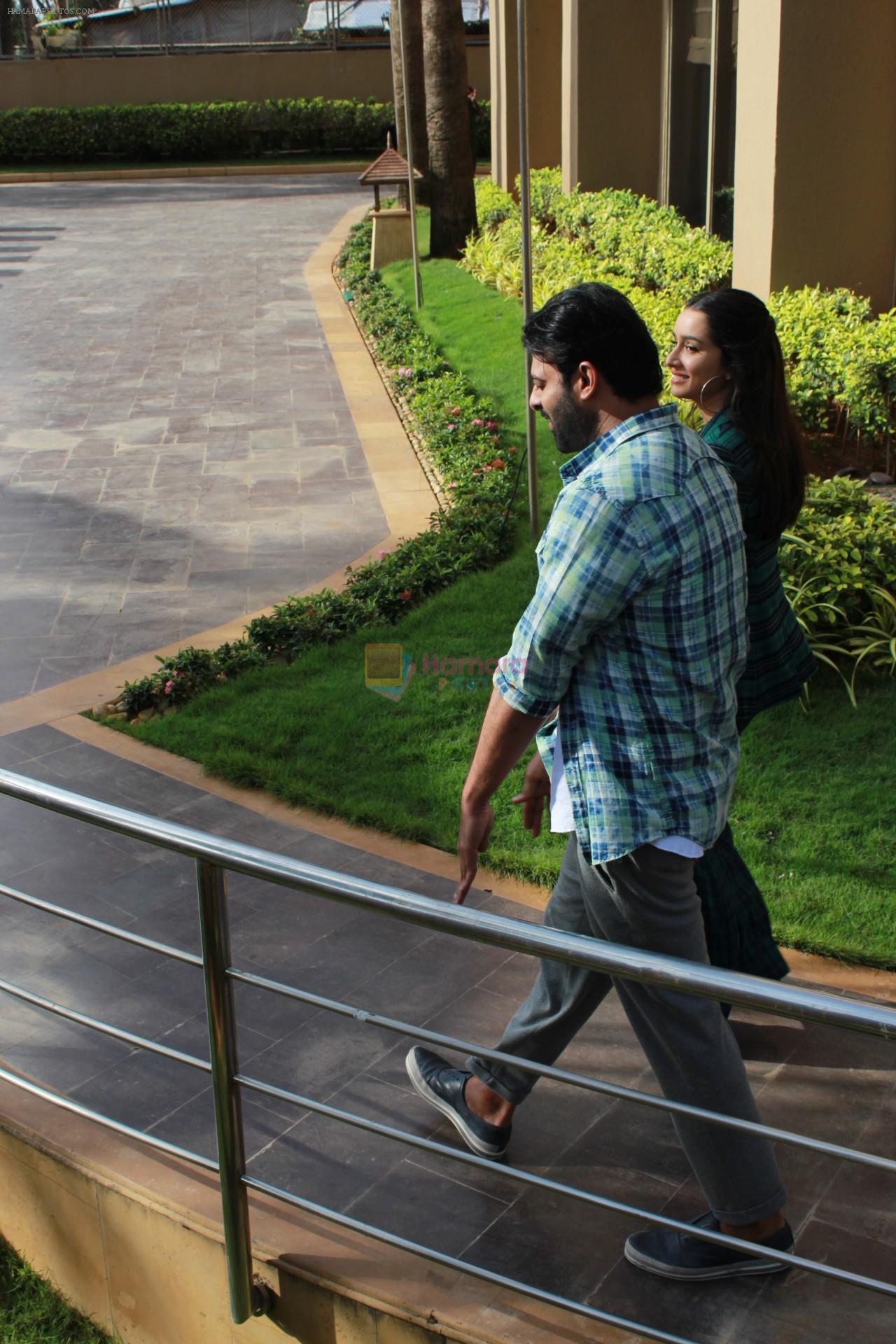 Prabhas and Shraddha Kapoor spotted promoting their upcoming movie Saaho in JW Marriott on 20th Aug 2019