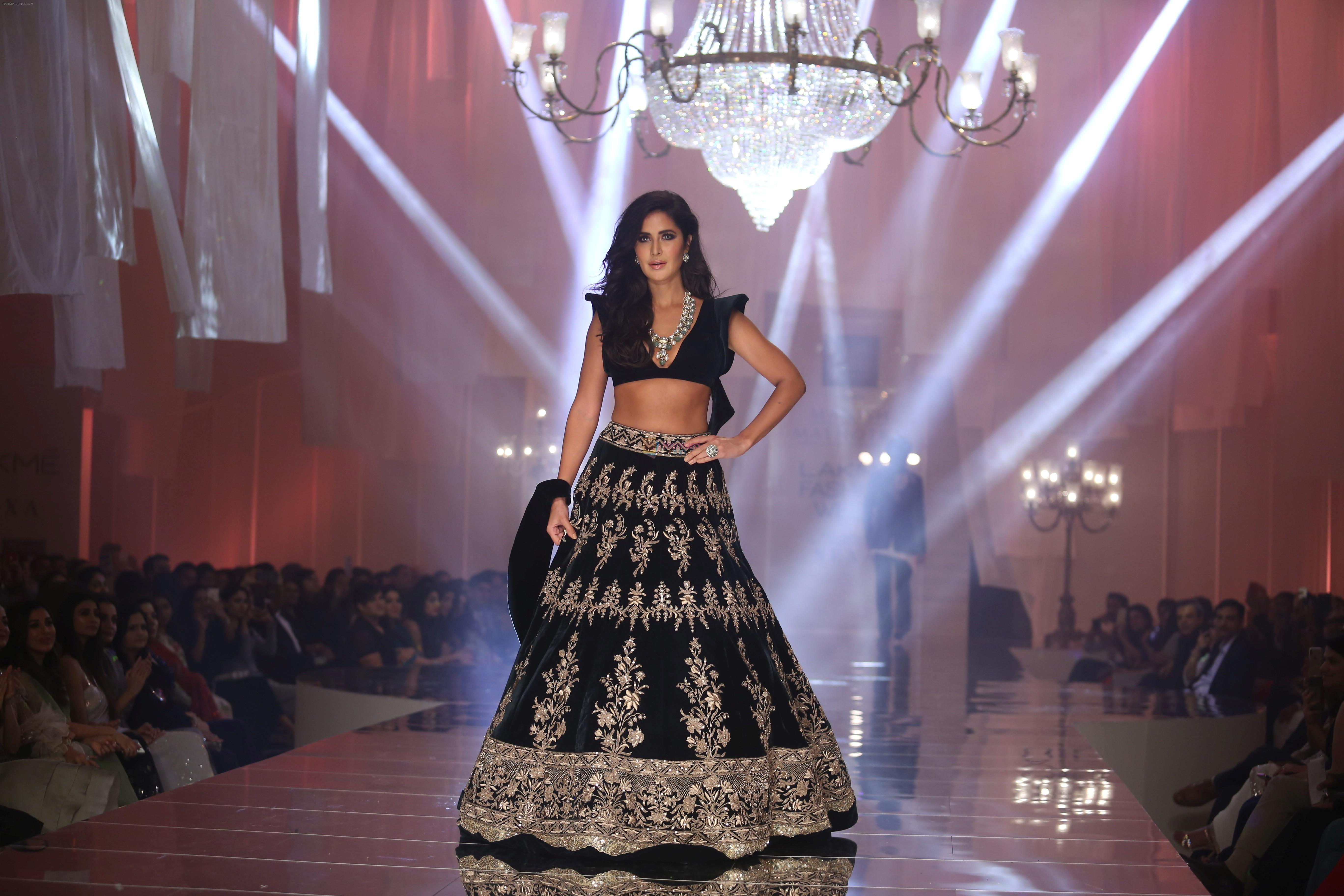 Katrina Kaif walk the ramp for Manish Malhotra's show at Lakme Fashion Week in mumbai on 20th Aug 2019