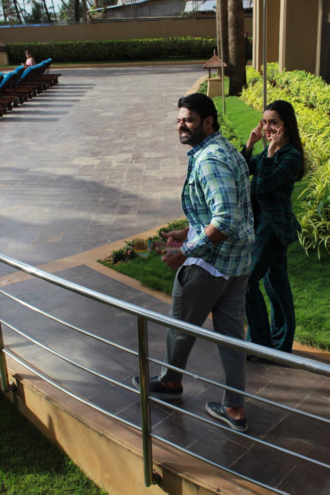 Prabhas and Shraddha Kapoor spotted promoting their upcoming movie Saaho in JW Marriott on 20th Aug 2019