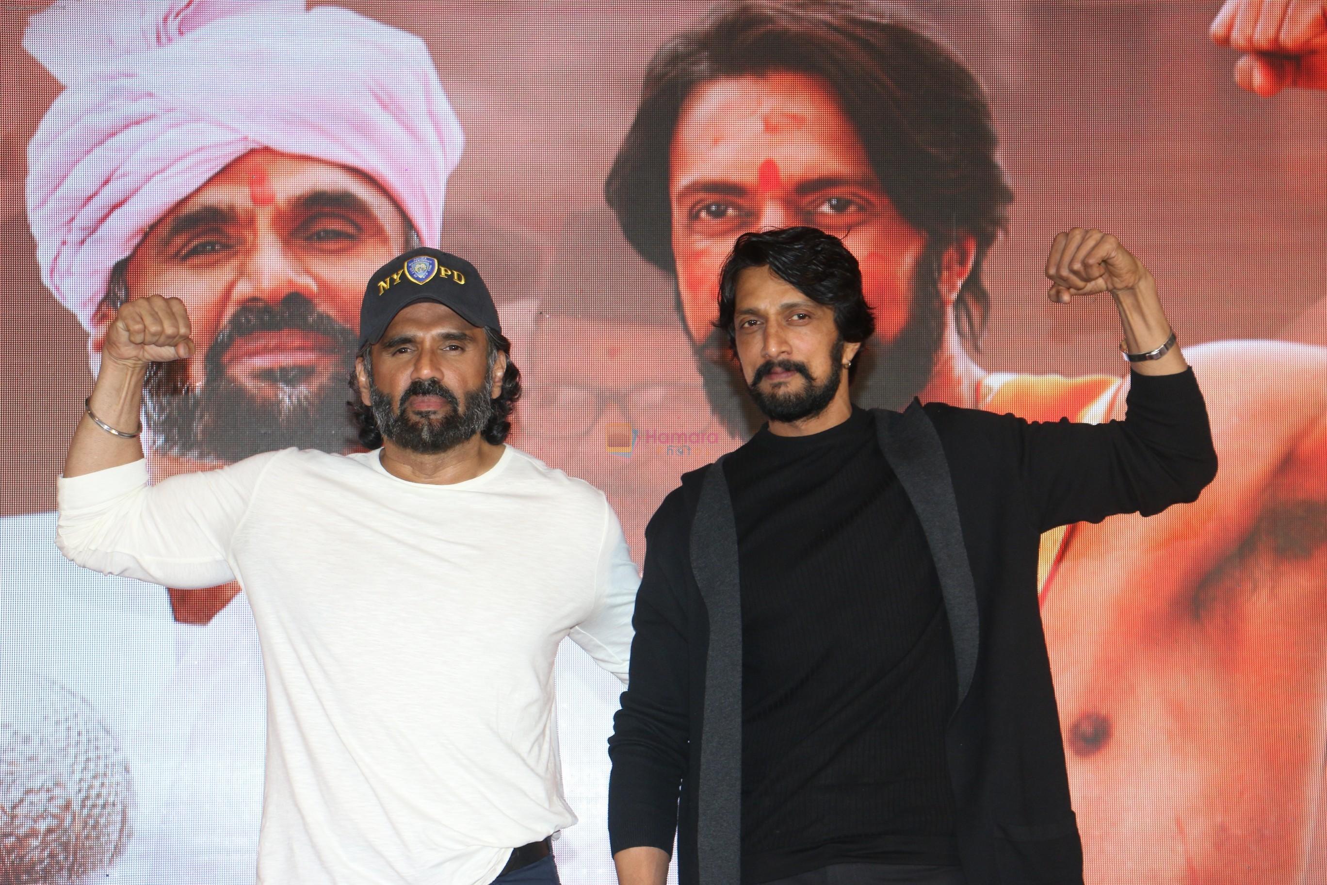 Sunil Shetty, Sudeep at the press conference of film Pehlwaan at Sun n Sand in juhu on 22nd Aug 2019