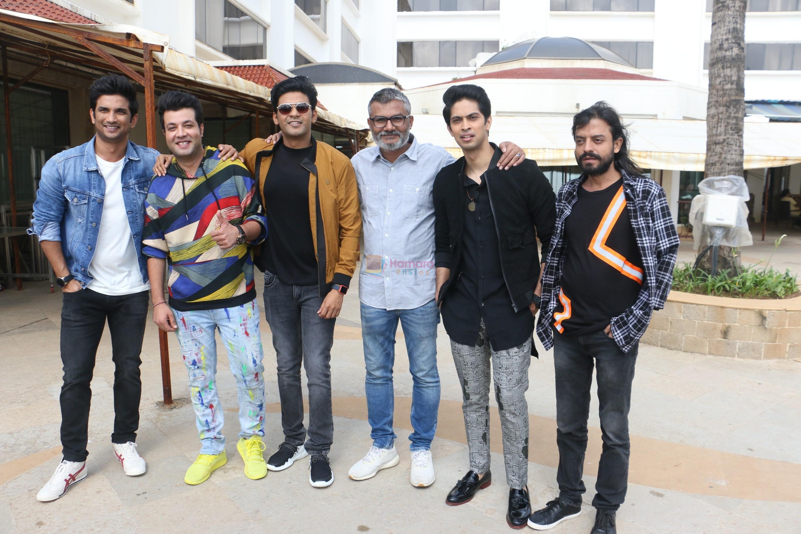 Sushant Singh Rajput, Varun Sharma, Naveen Polishetty, Nitesh Tiwari, Tushar Pandey, Saharsh Kumar Shukla at the promotion of film Chhichhore in Sun n Sand, juhu on 22nd Aug 2019