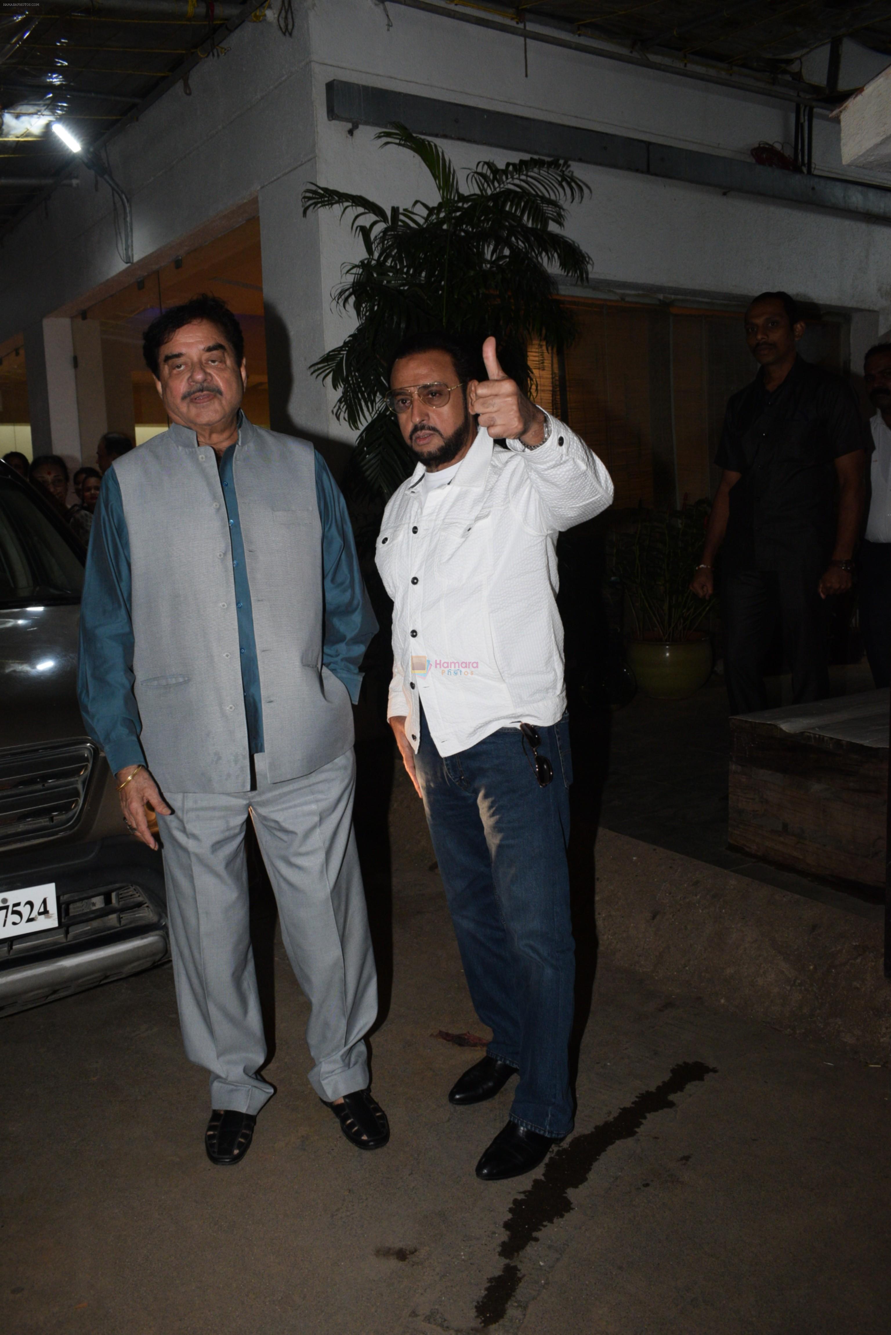 Shatrughan Sinha, Gulshan Grover at the screening of film Mission Mangal in sunny sound juhu on 25th Aug 2019