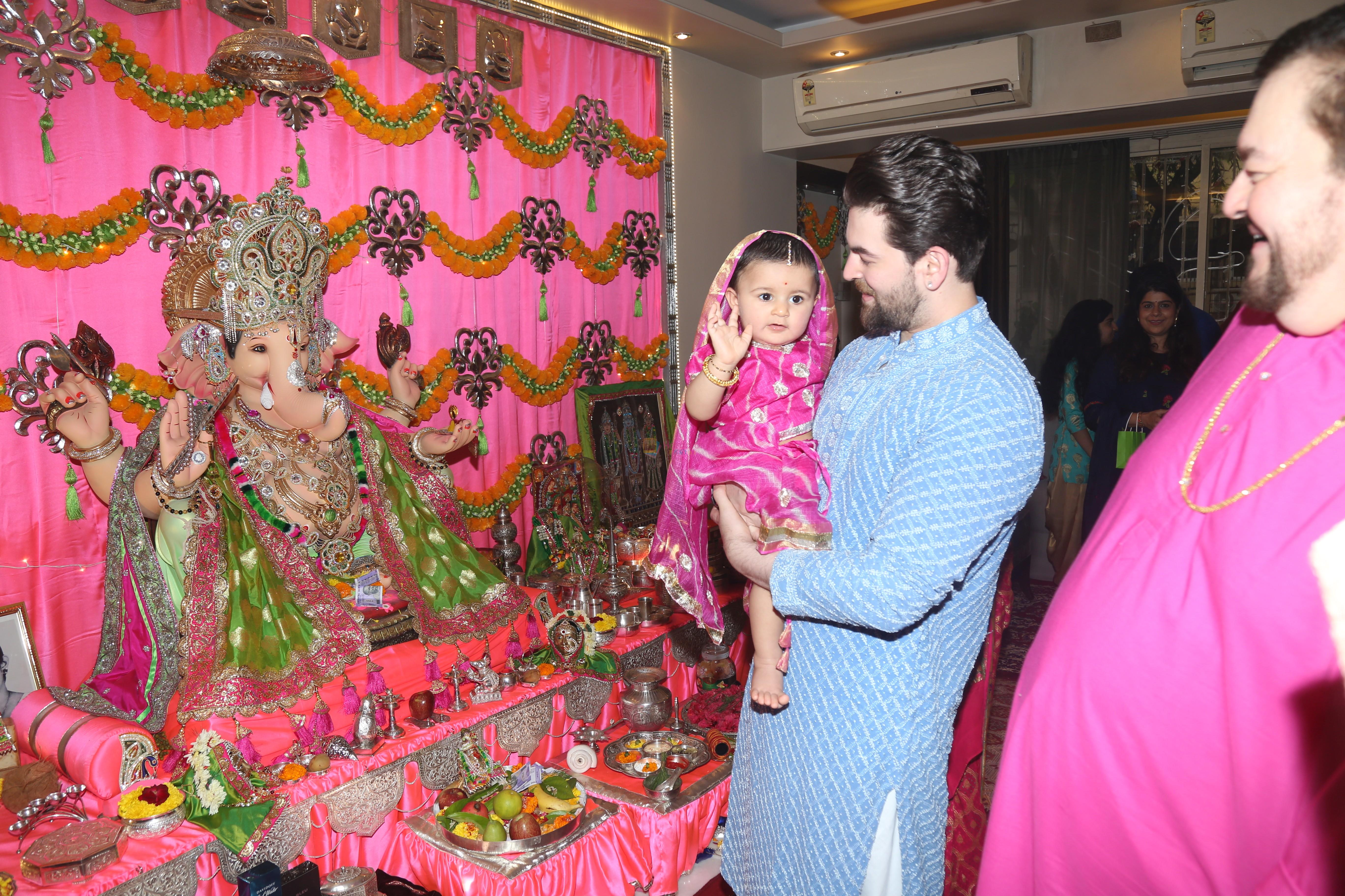 Neil Nitin Mukesh's Ganpati celebration at his house on 2nd Sept 2019