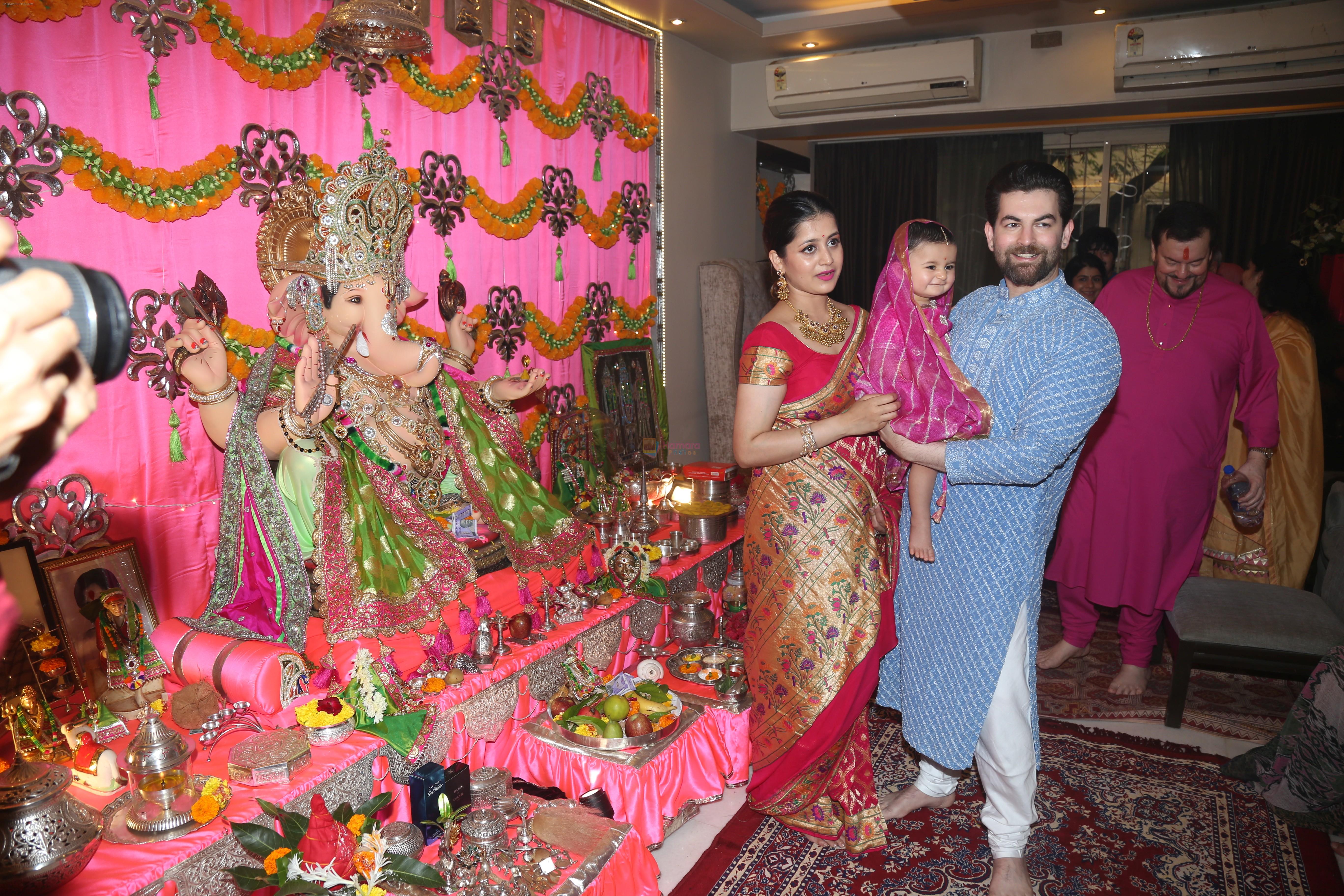 Neil Nitin Mukesh's Ganpati celebration at his house on 2nd Sept 2019