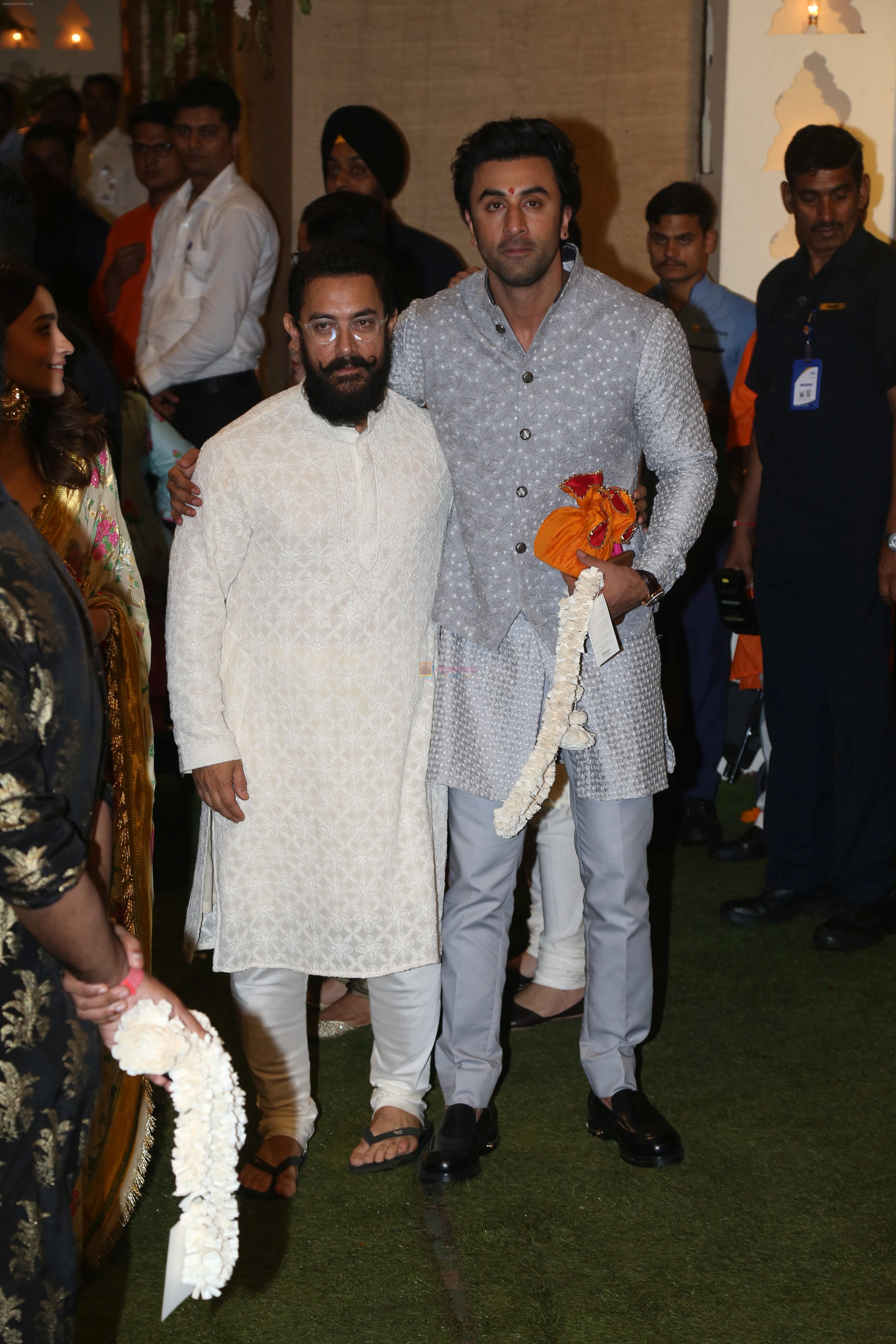 Aamir Khan at Mukesh Ambani's house for Ganpati celebration on 2nd Sept 2019