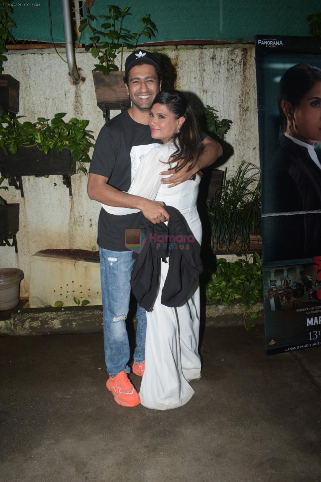 Richa Chadda, Vicky Kaushal at the Screening of Section 375 in Sunny Sound juhu on 12th Sept 2019