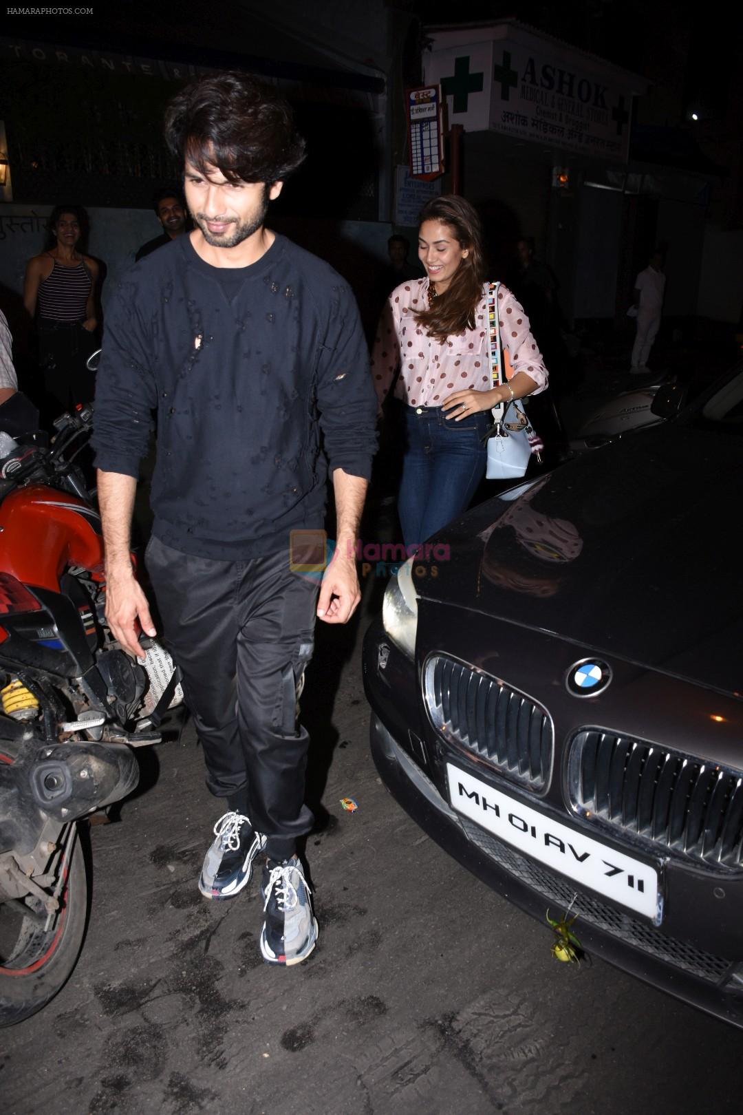 Shahid Kapoor, Mira Rajput spotted at Bandra on 12th Sept 2019