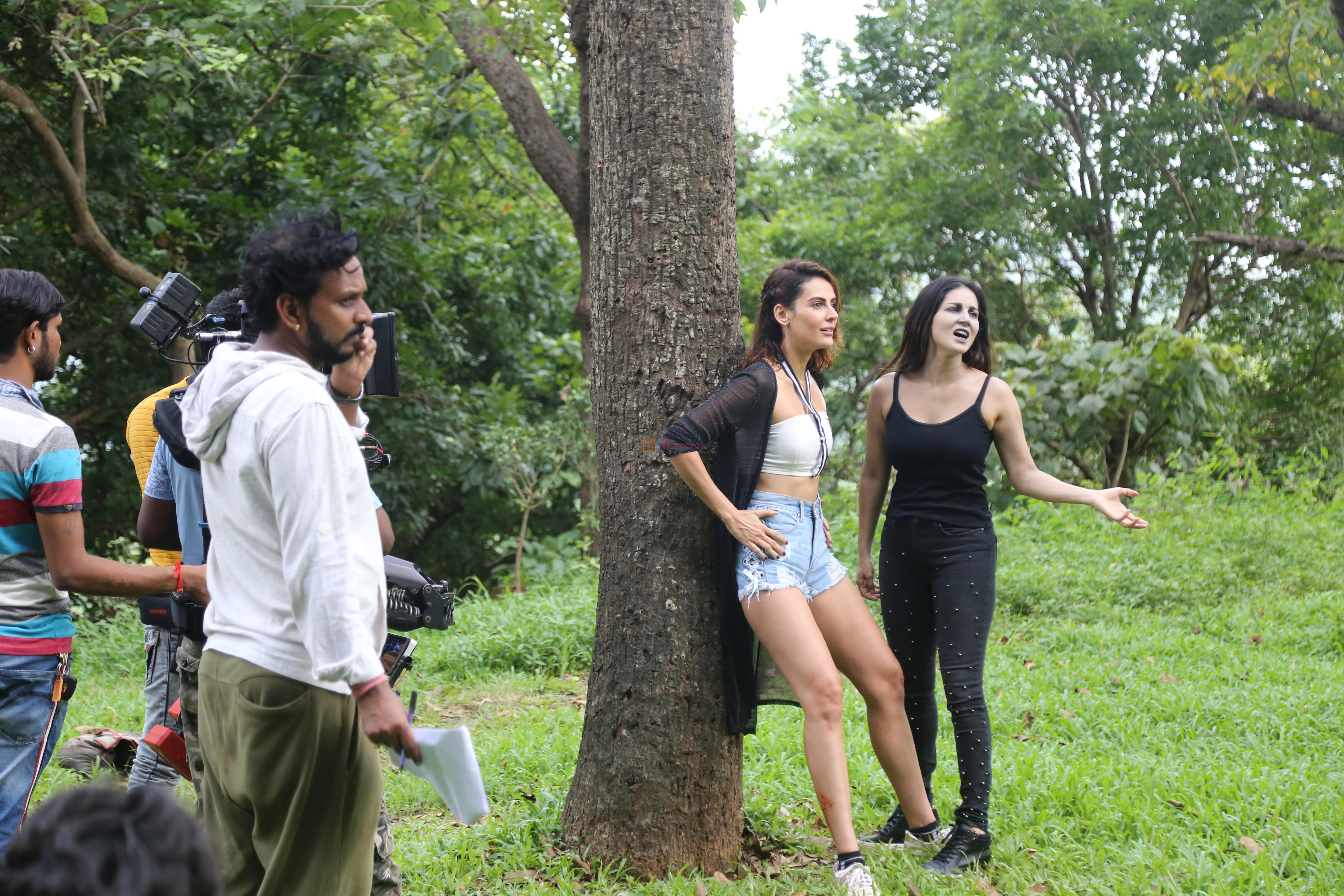 Sunny Leone, Mandana Karimi on location shoot at filmcity on 24th Sept 2019