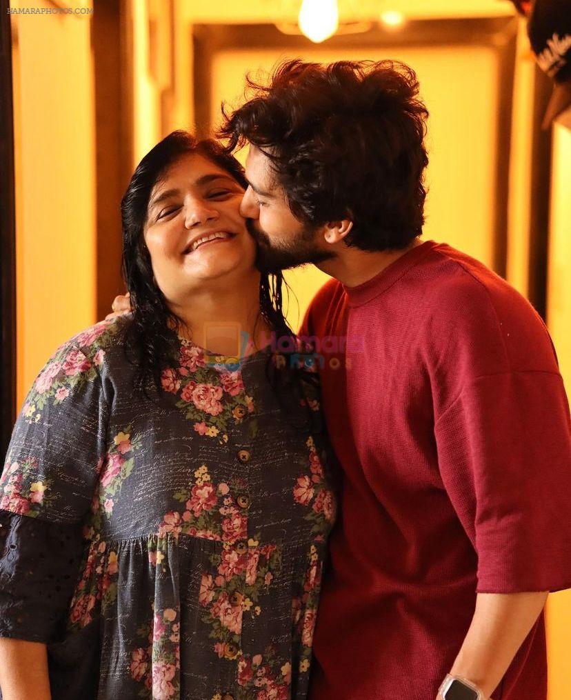 Harsh Rajput with his mother