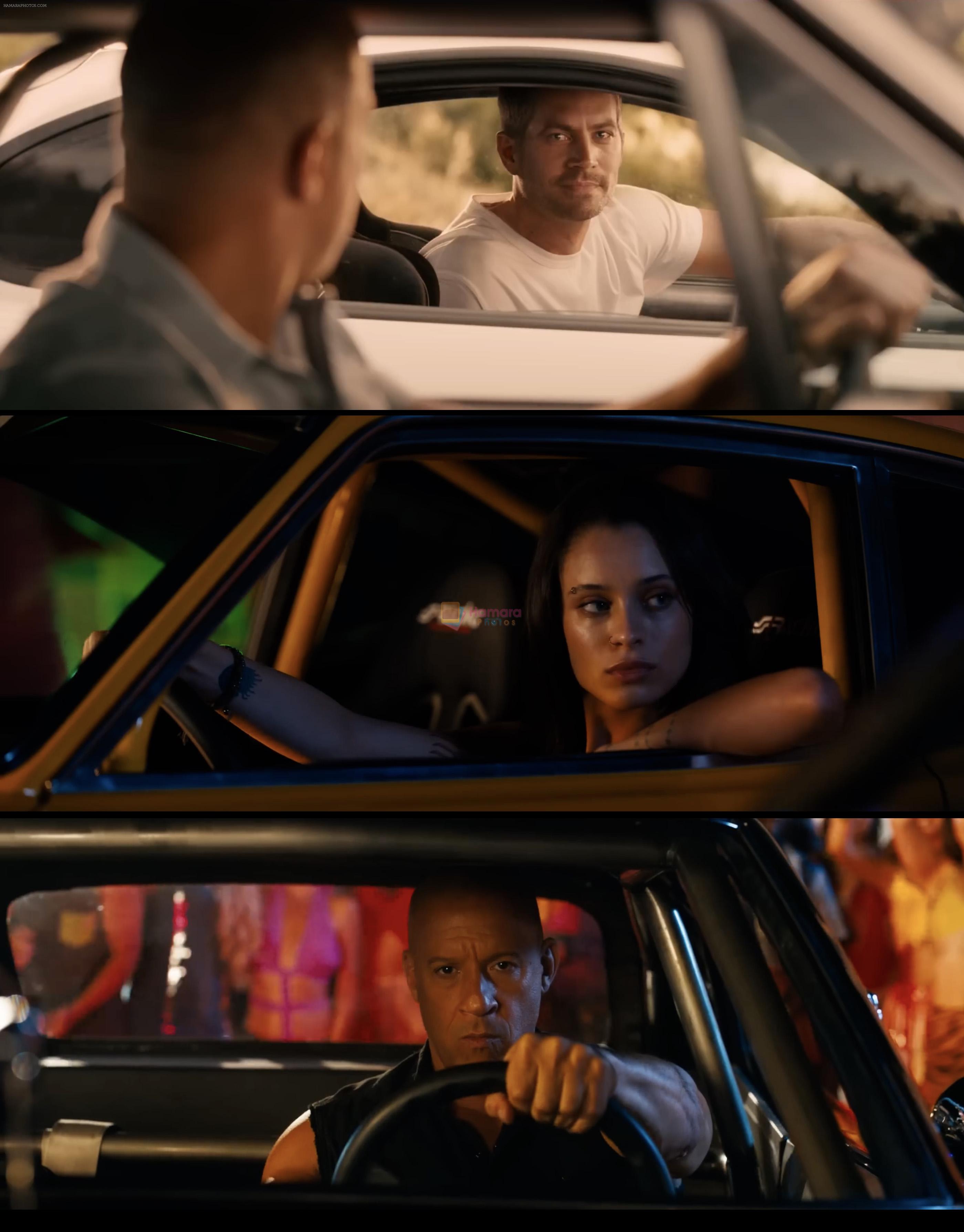 Scott Eastwood as Little Nobody, Vin Diesel as Dominic Toretto, Nathalie Emmanuel as Ramsey in Still from movie Fast X