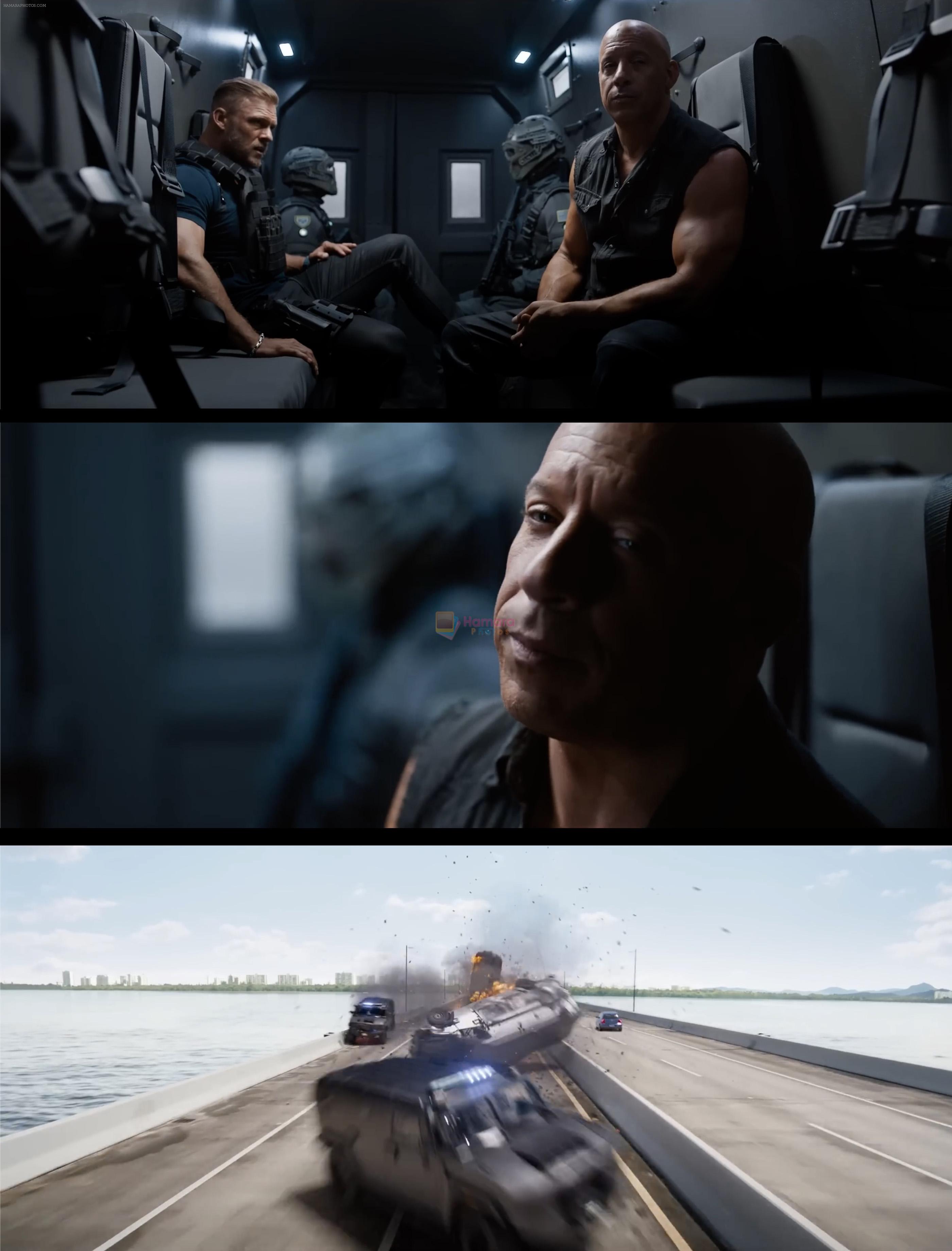 Vin Diesel as Dominic Toretto and John Cena as Jakob in Still from movie Fast X