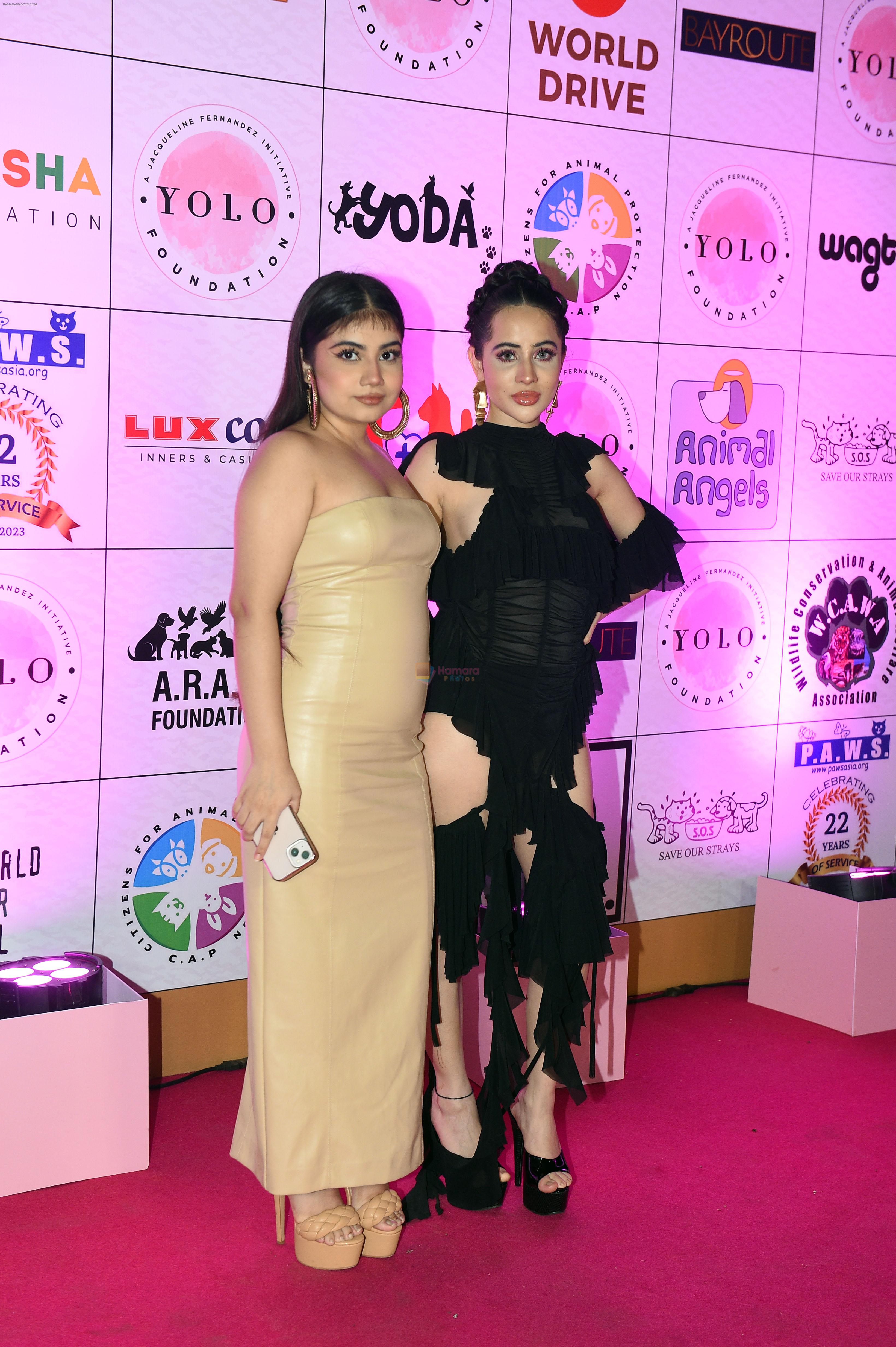 Urfi Javed and Asfi Javed at The Animal Welfare Event at Jio World Drive in Mumbai on May 19, 2023