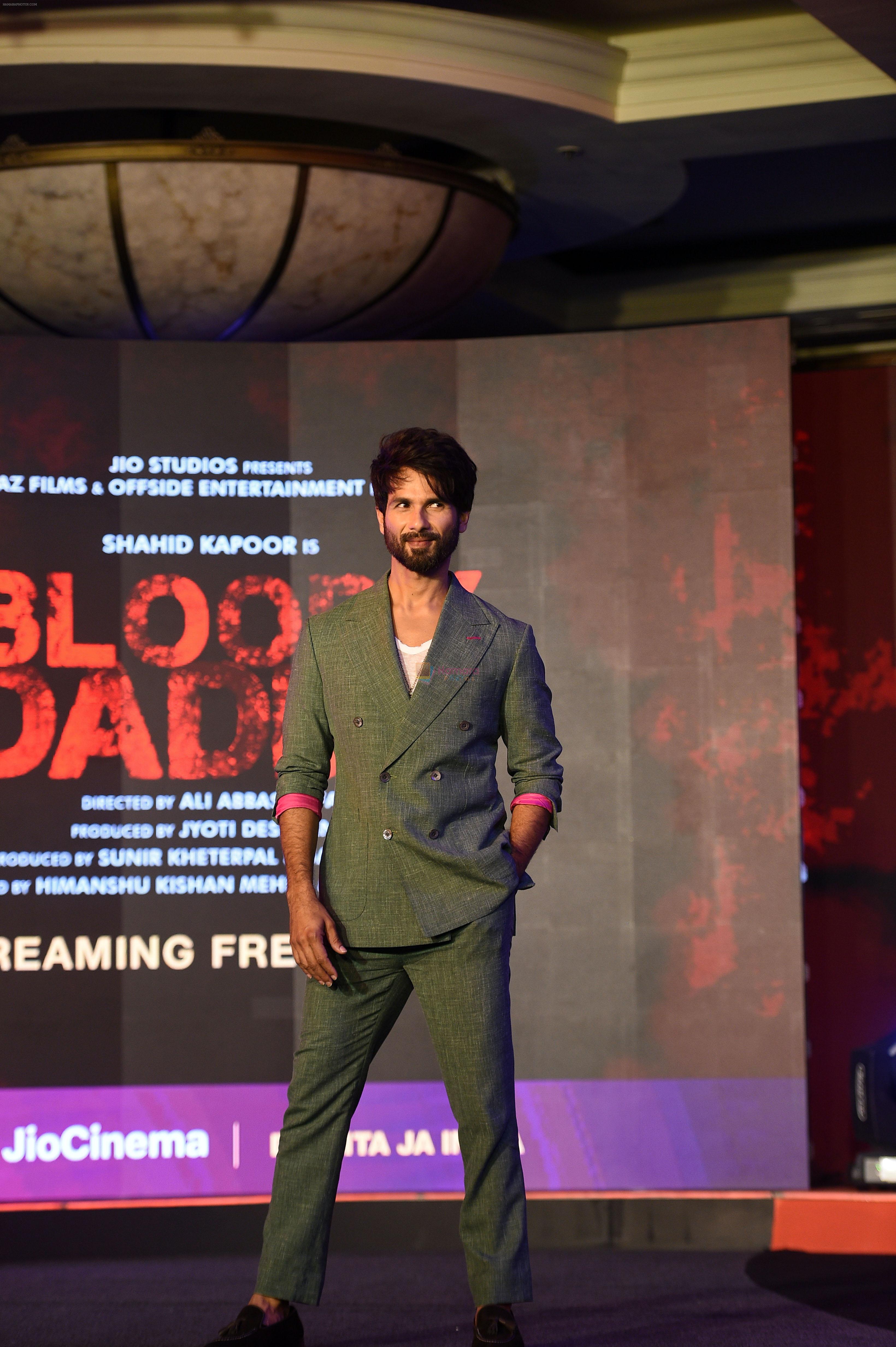 Shahid Kapoor at the trailer launch of Bloody Daddy on 24 May 2023