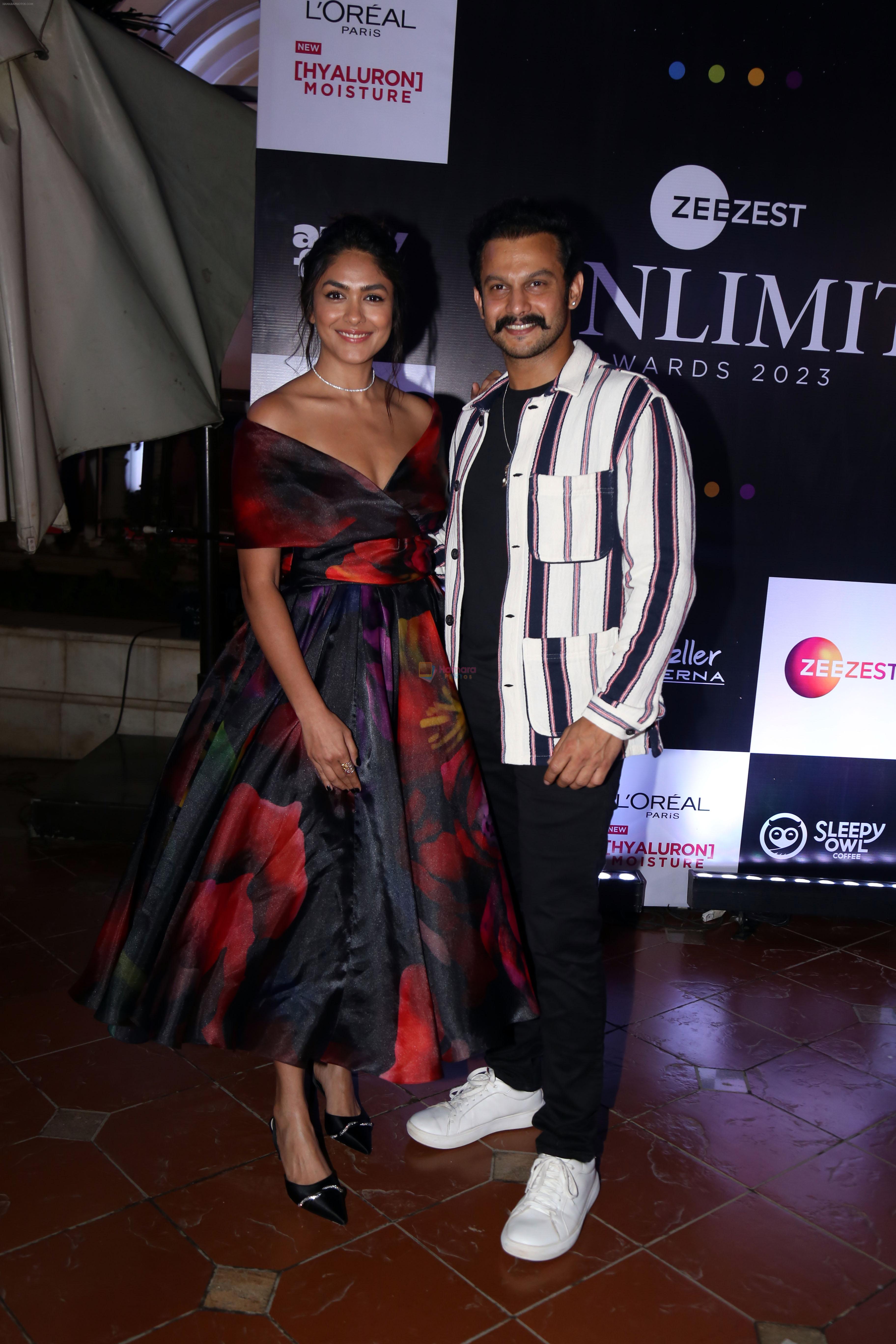 Mrunal Thakur and Adinath Kothare at Zee Zest 1st UNLIMITED Awards 2023 on 21 Mar 2023