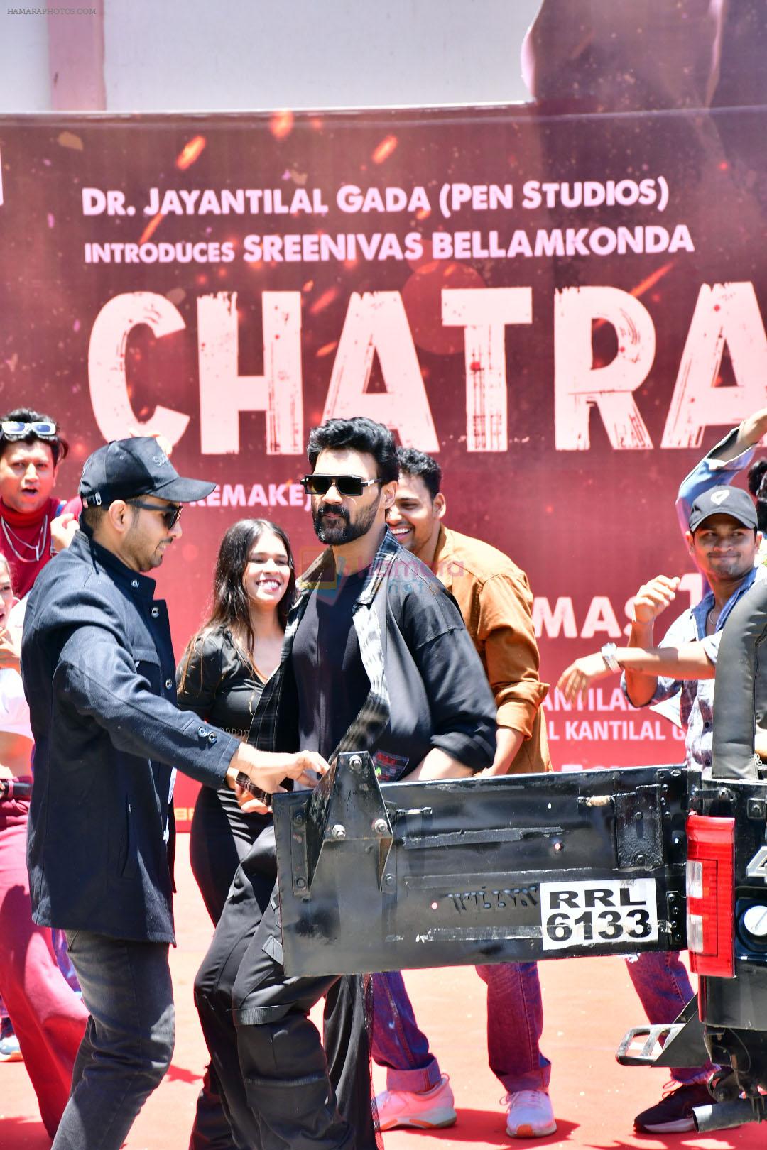 Bellamkonda Sai Sreenivas at the trailer launch of 2023 film Chatrapathi