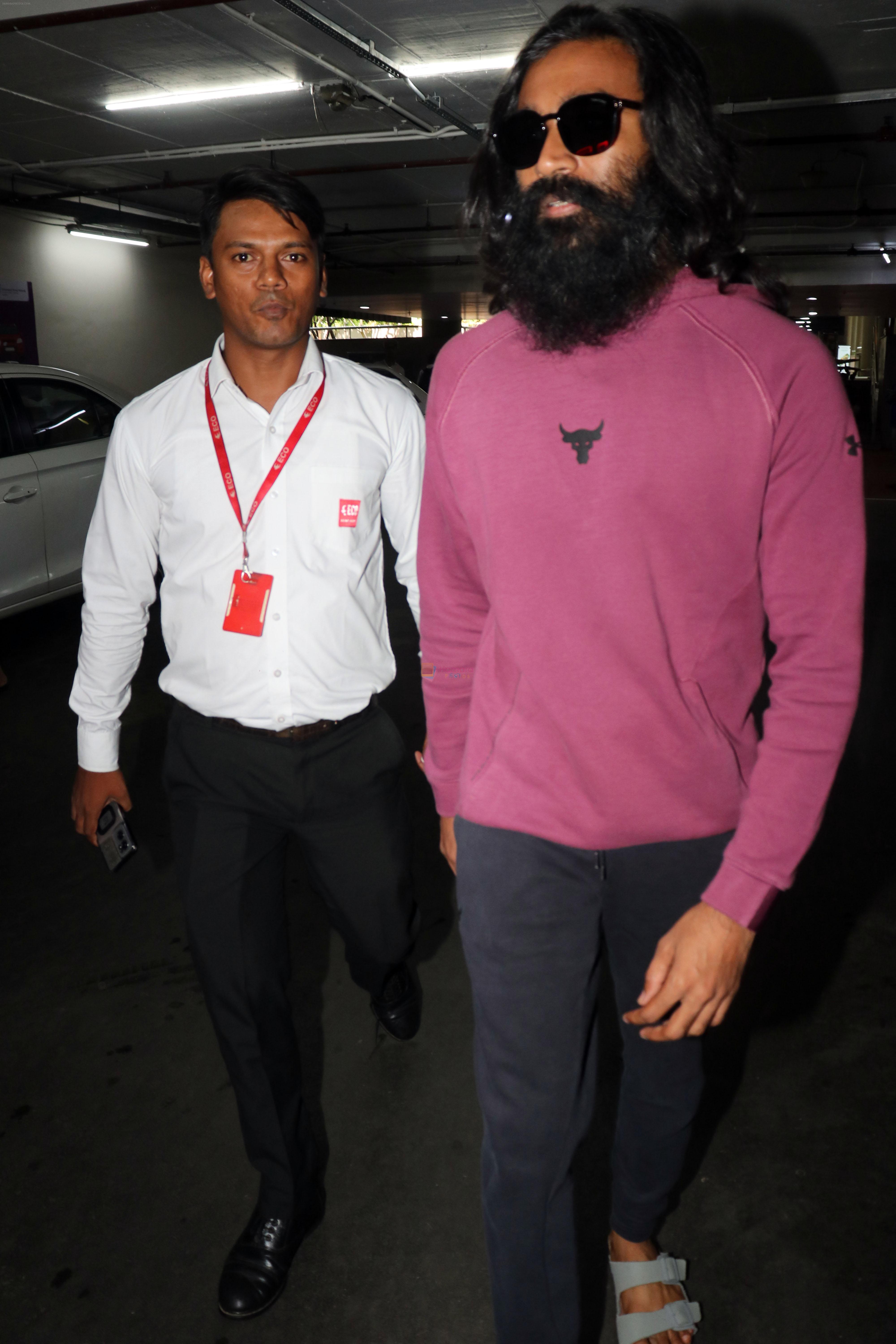 Dhanush wearing pink hoodie and sweat pant