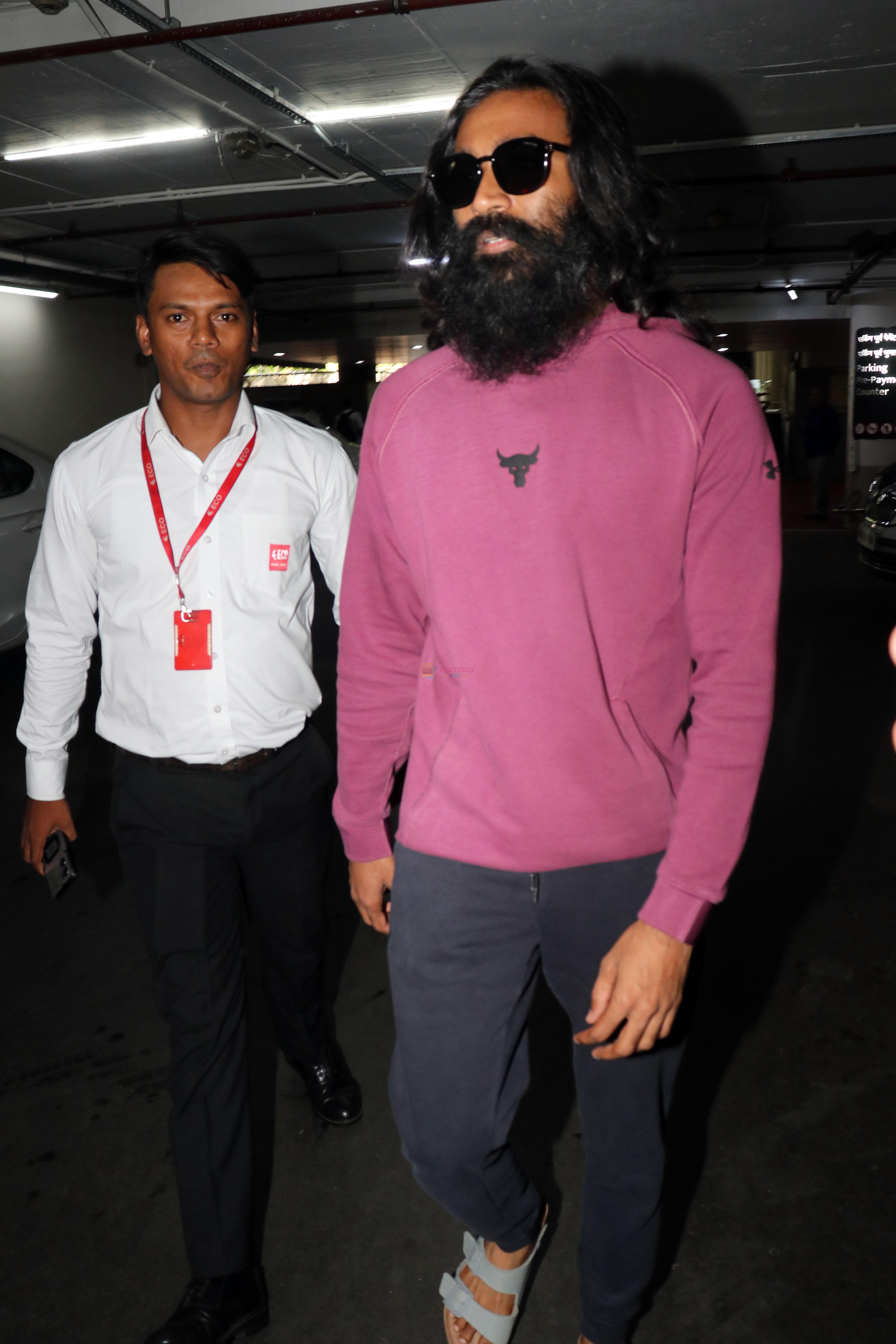 Dhanush wearing pink hoodie and sweat pant