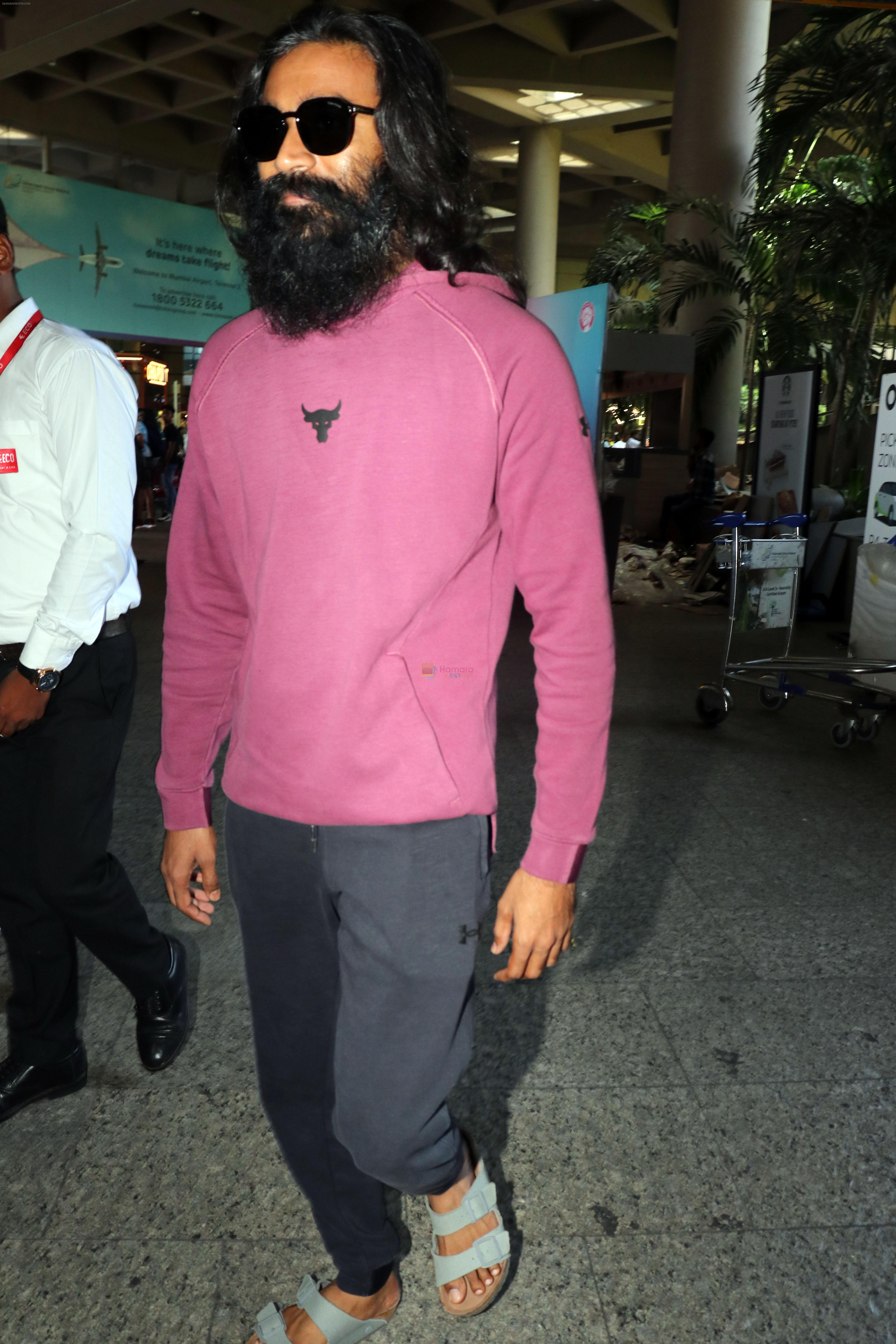 Dhanush wearing pink hoodie and sweat pant