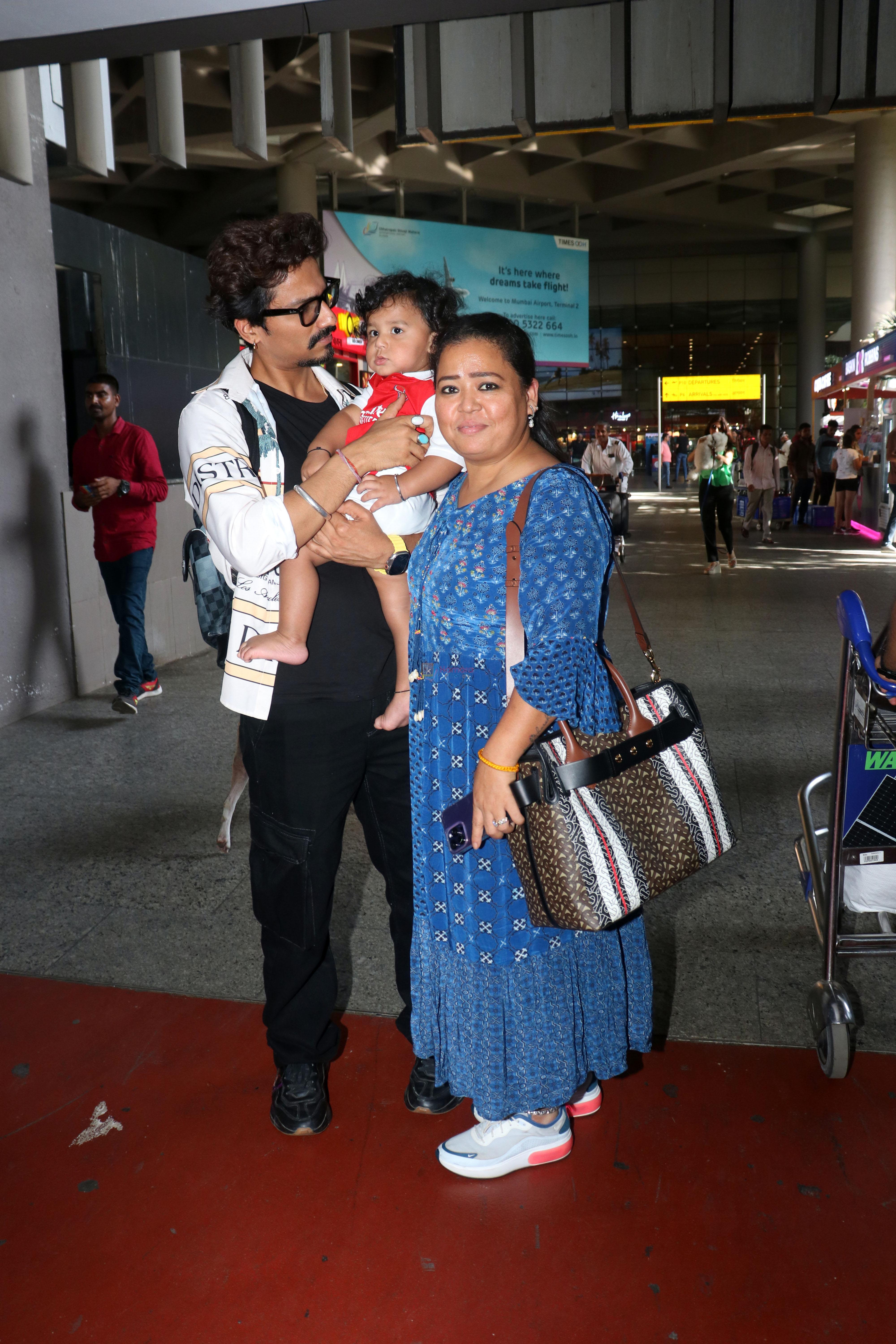 Bharti Singh with spouse Haarsh Limbachiyaa and son Laksh