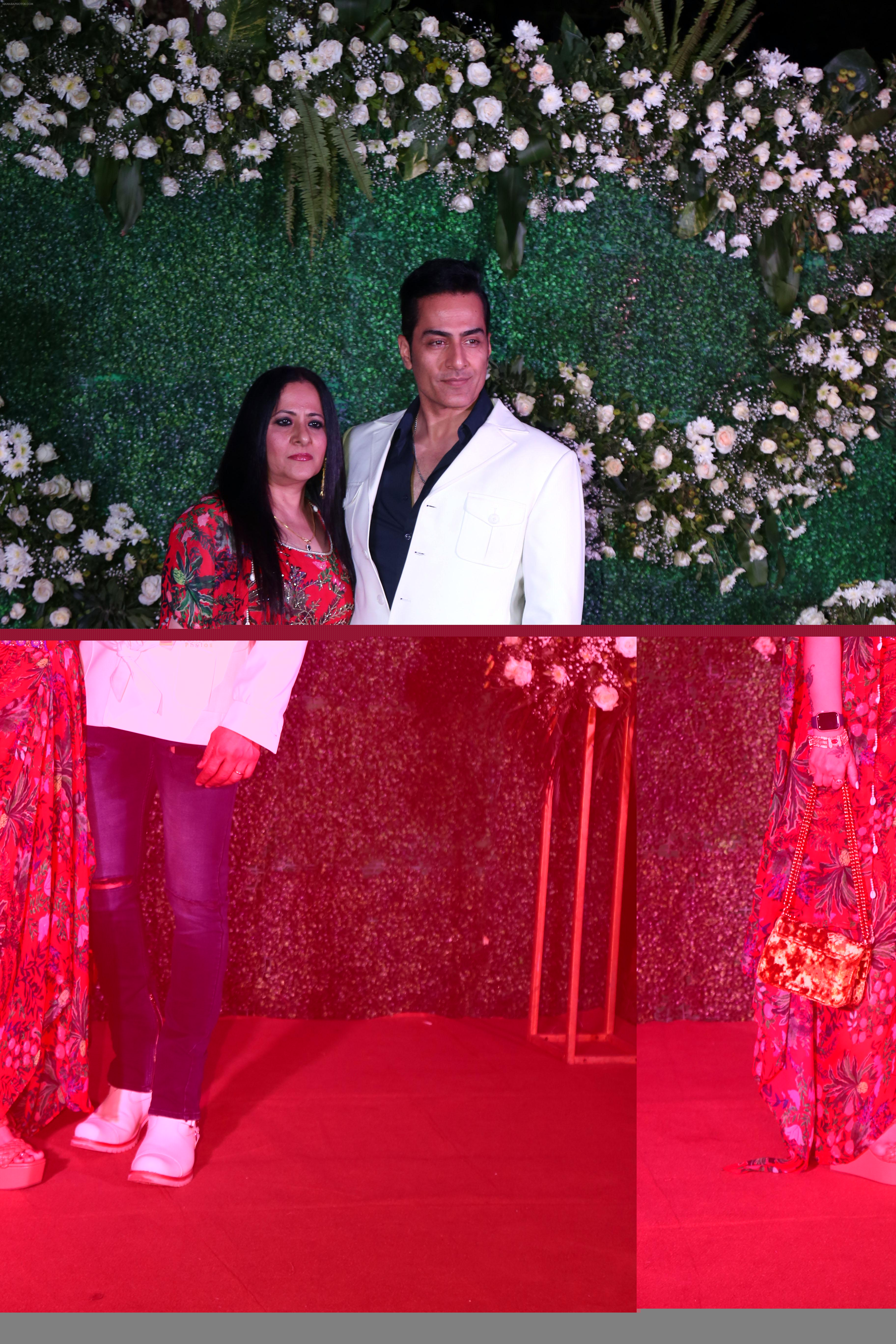 Sudhanshu Pandey with wife Mona Pandey attends Sonnalli Seygall and Ashesh L Sajnani Wedding Reception