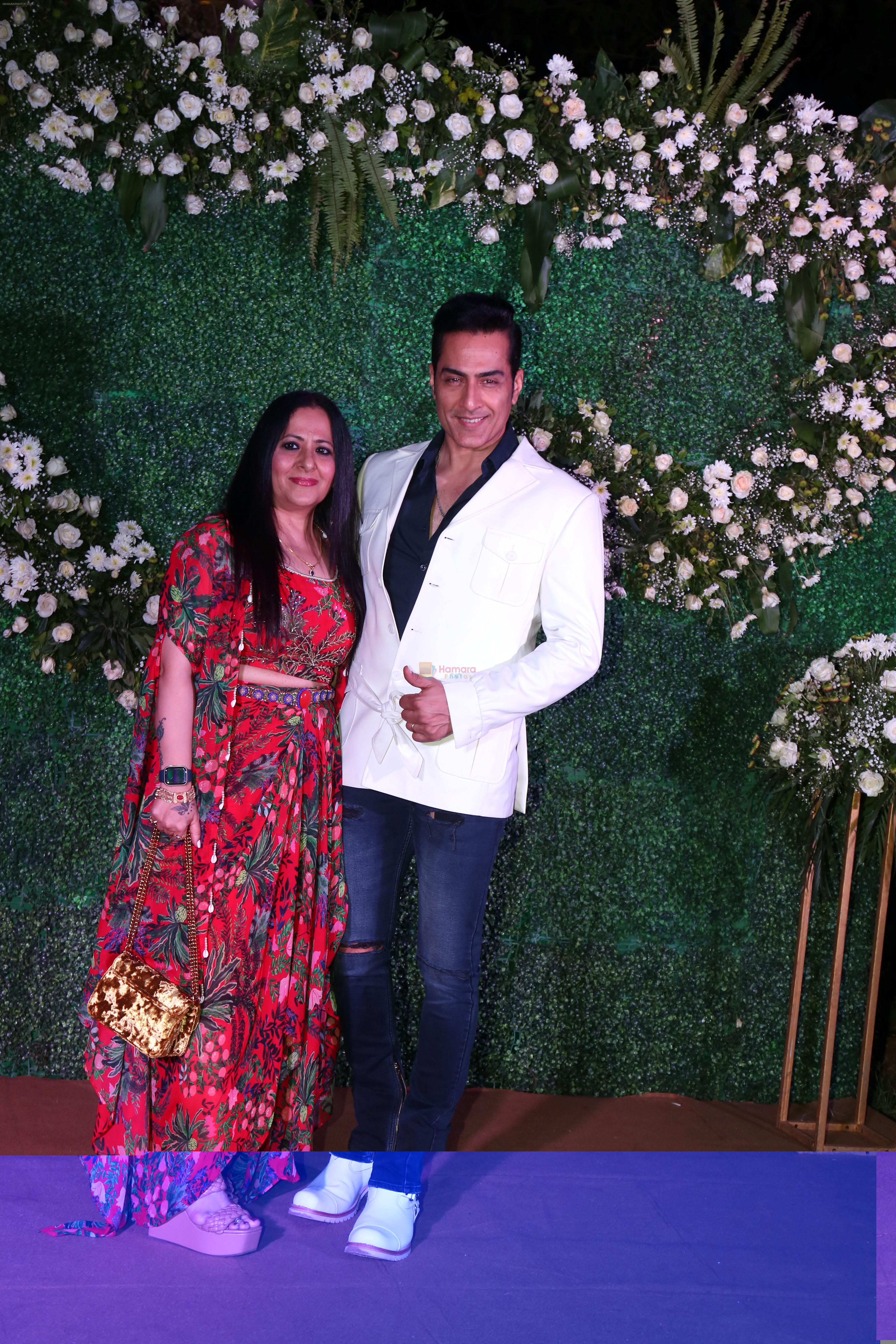 Sudhanshu Pandey with wife Mona Pandey attends Sonnalli Seygall and Ashesh L Sajnani Wedding Reception