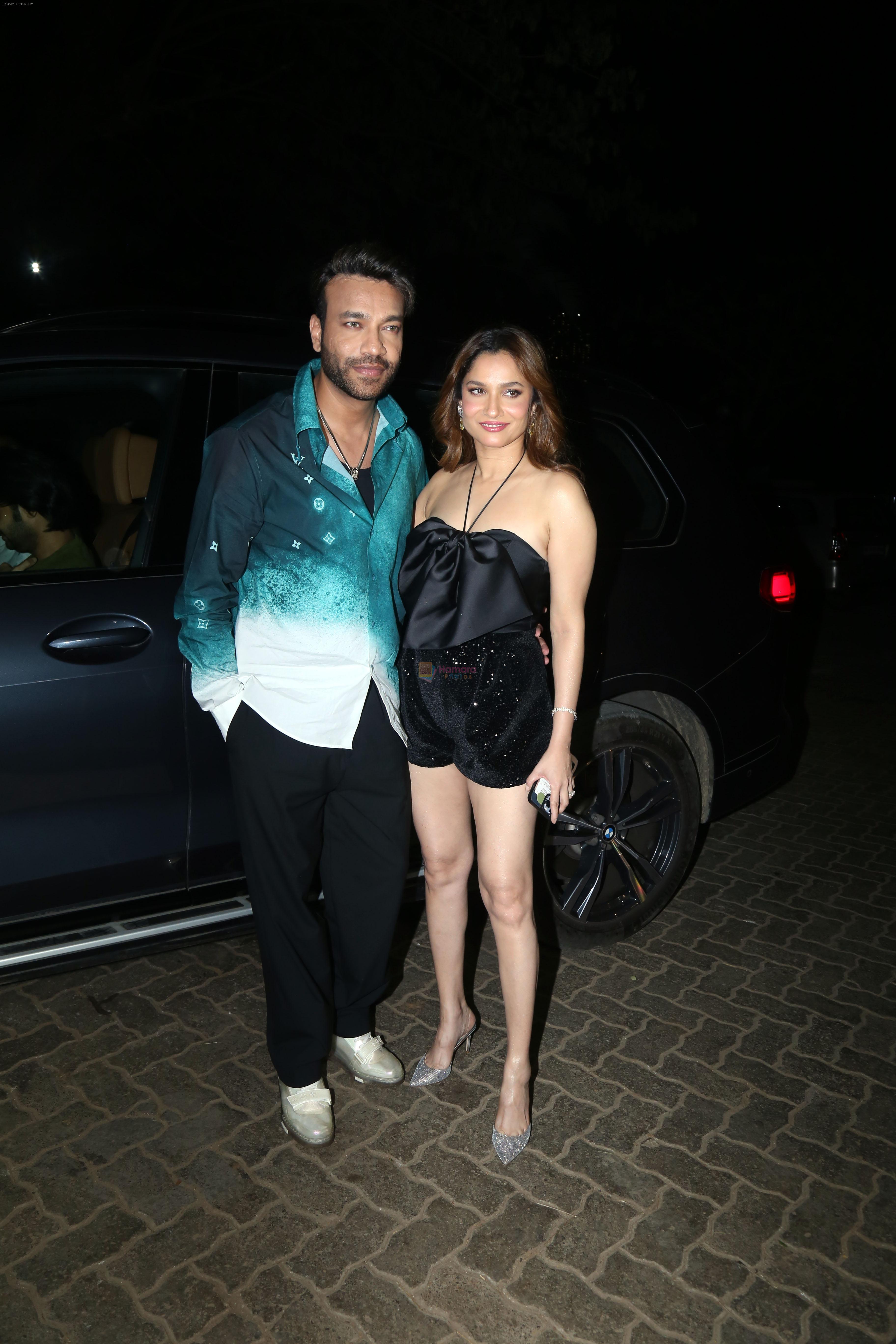 Ankita Lokhande with spouse Vicky Jain at the ReOpening of Keibaa X All Saints and Celebration of Society Achievers and Society Interiors and Design Magazine