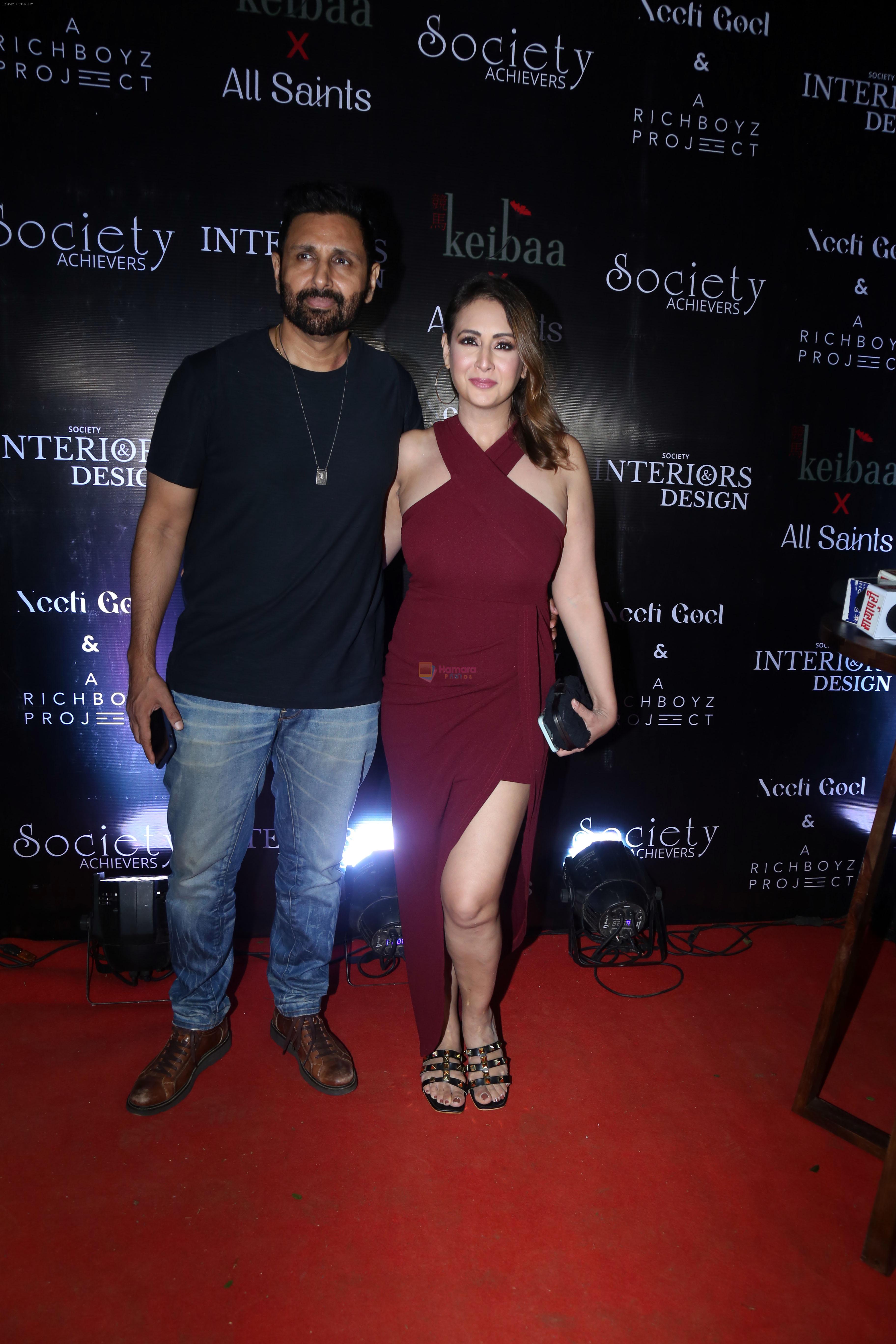 Preeti Jhangiani with spouse Parvin Dabas at the ReOpening of Keibaa X All Saints and Celebration of Society Achievers and Society Interiors and Design Magazine