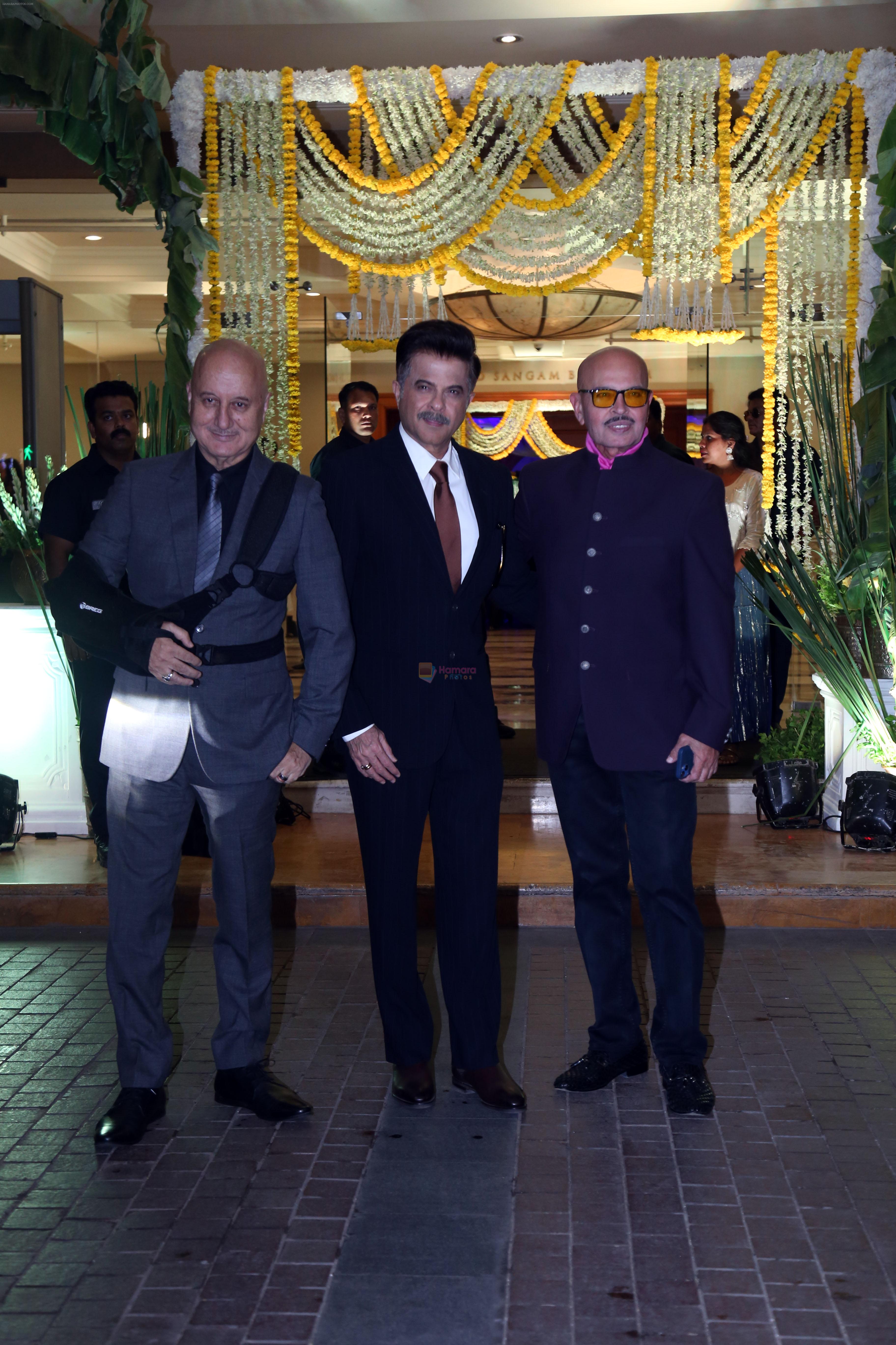 Anupam Kher, Anil Kapoor and Rakesh Roshan at Madhu Mantena and Ira Trivedi wedding ceremony on 11 Jun 2023