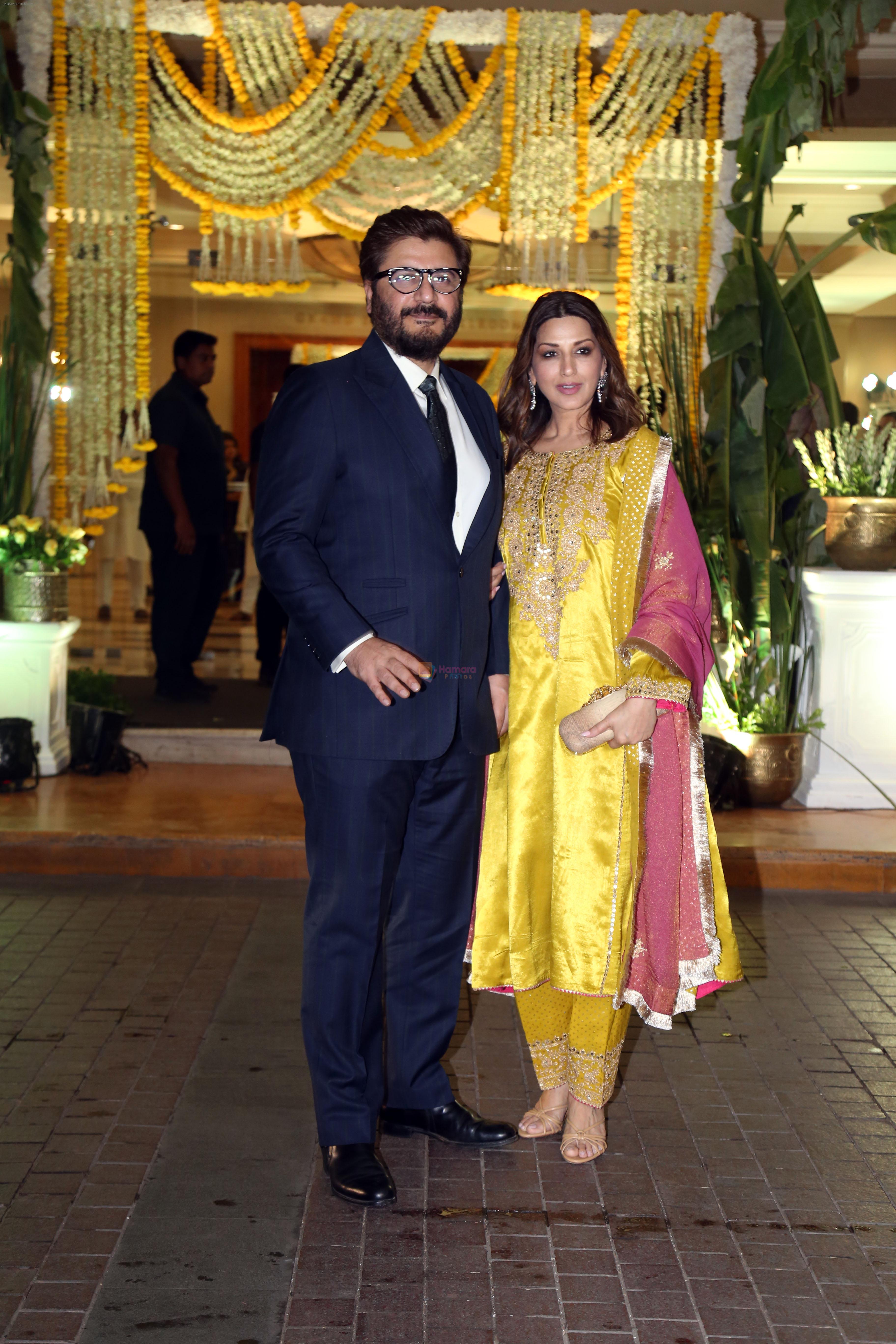 Sonali Bendre with spouse Goldie Behl at Madhu Mantena and Ira Trivedi wedding ceremony on 11 Jun 2023