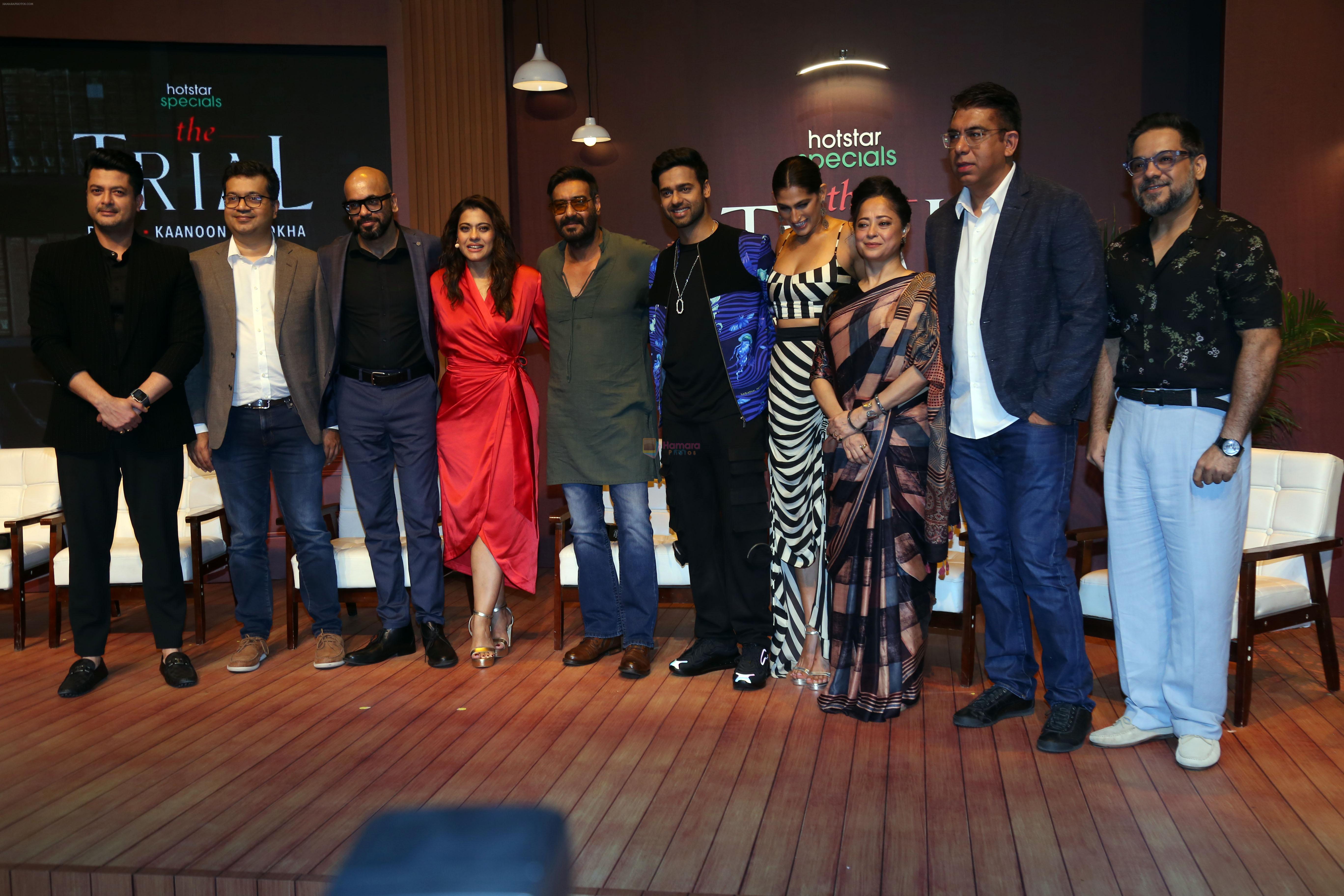 Jisshu Sengupta, Kubbra Sait, Sheeba Chaddha, Suparn Verma, Ajay Devgn, Kajol, Gaurav Pandey at the Trailer Launch of Web Series The Trial Pyaar Kanoon Dhokha