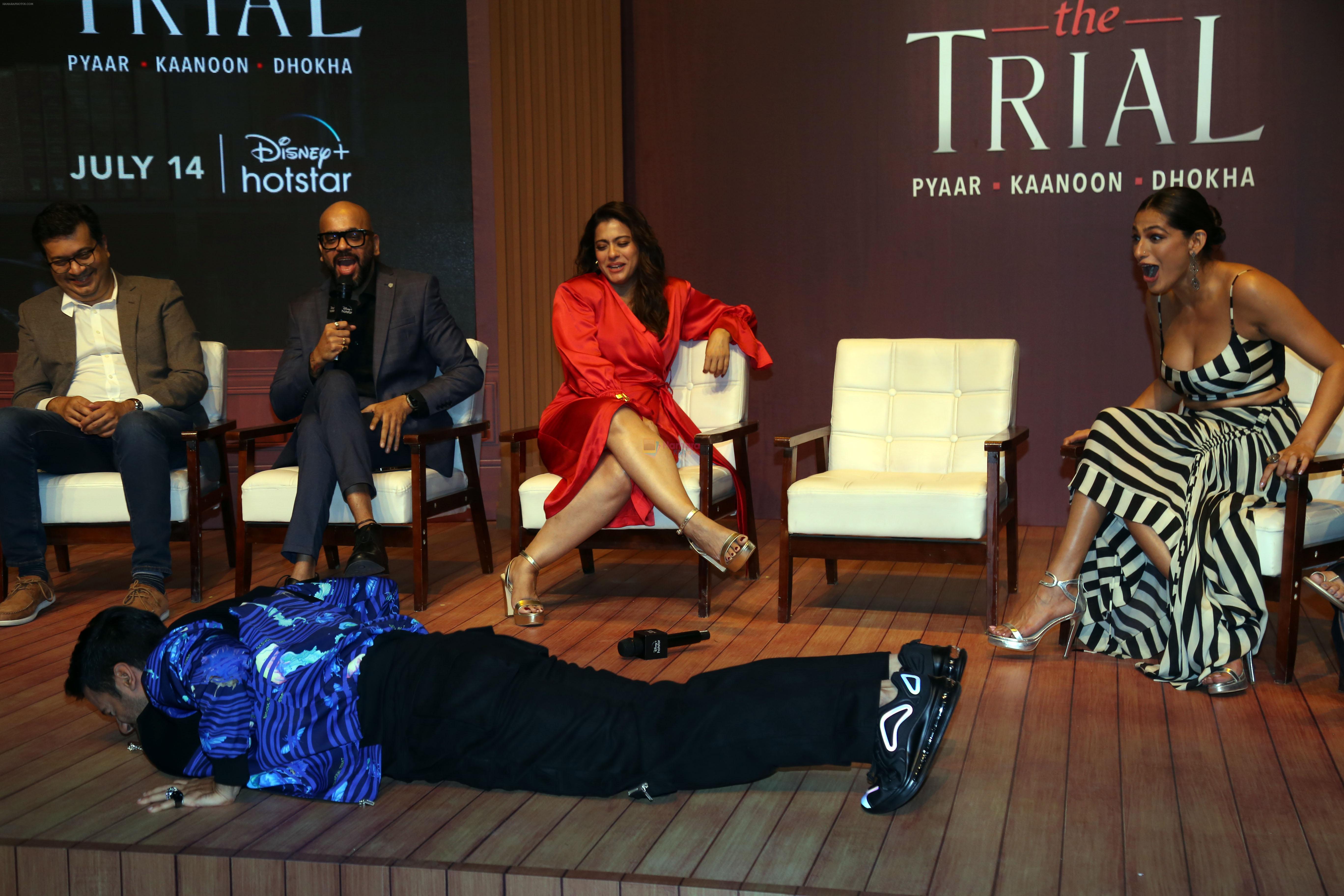 Jisshu Sengupta, Kubbra Sait, Suparn Verma and Kajol at the Trailer Launch of Web Series The Trial Pyaar Kanoon Dhokha
