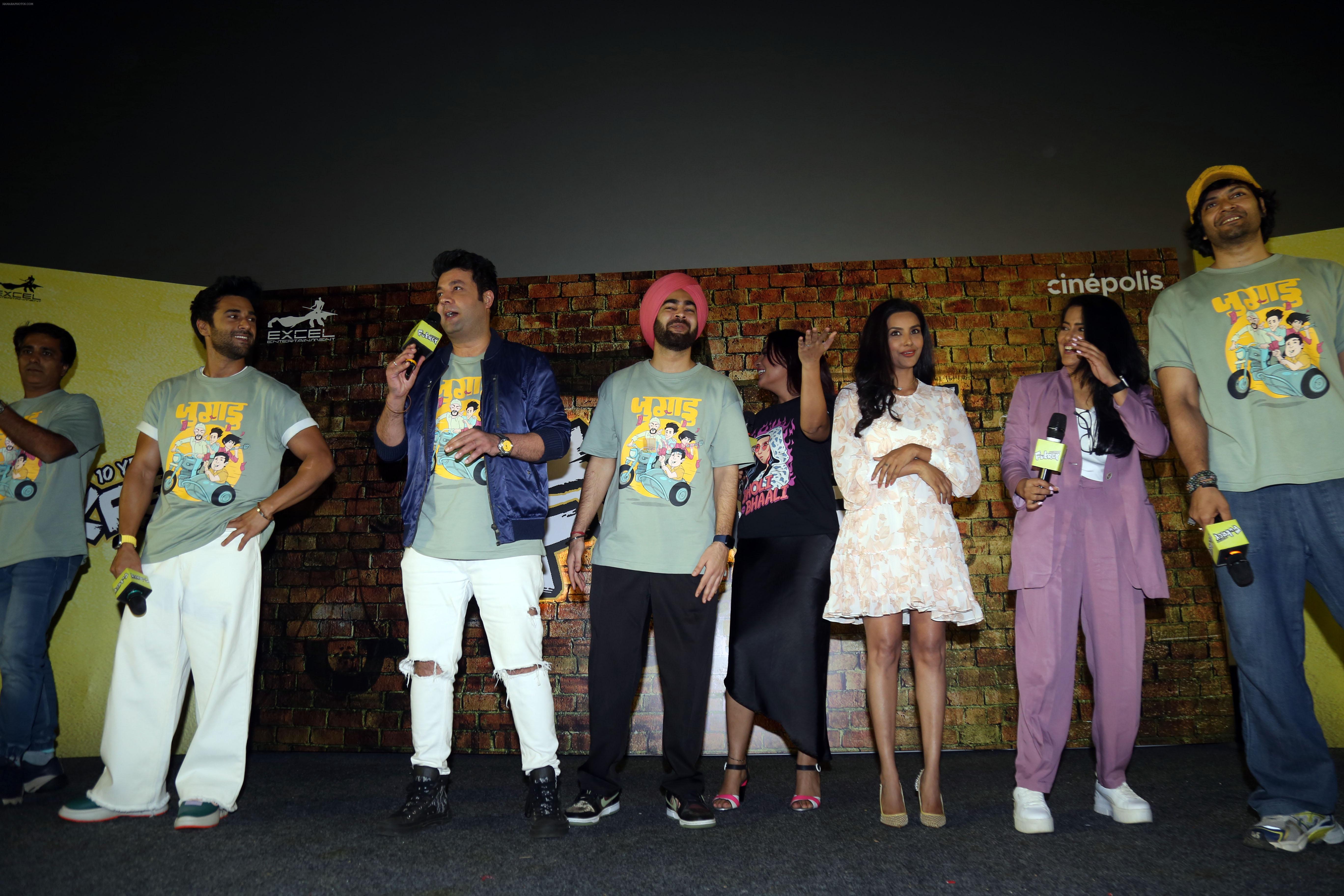 Richa Chadha, Ali Fazal, Pulkit Samrat, Varun Sharma, Priya Anand, Manjot Singh, Vishakha Singh at 10 year celebration of Fukrey at Fun Republic Mall on 13 Jun 2023