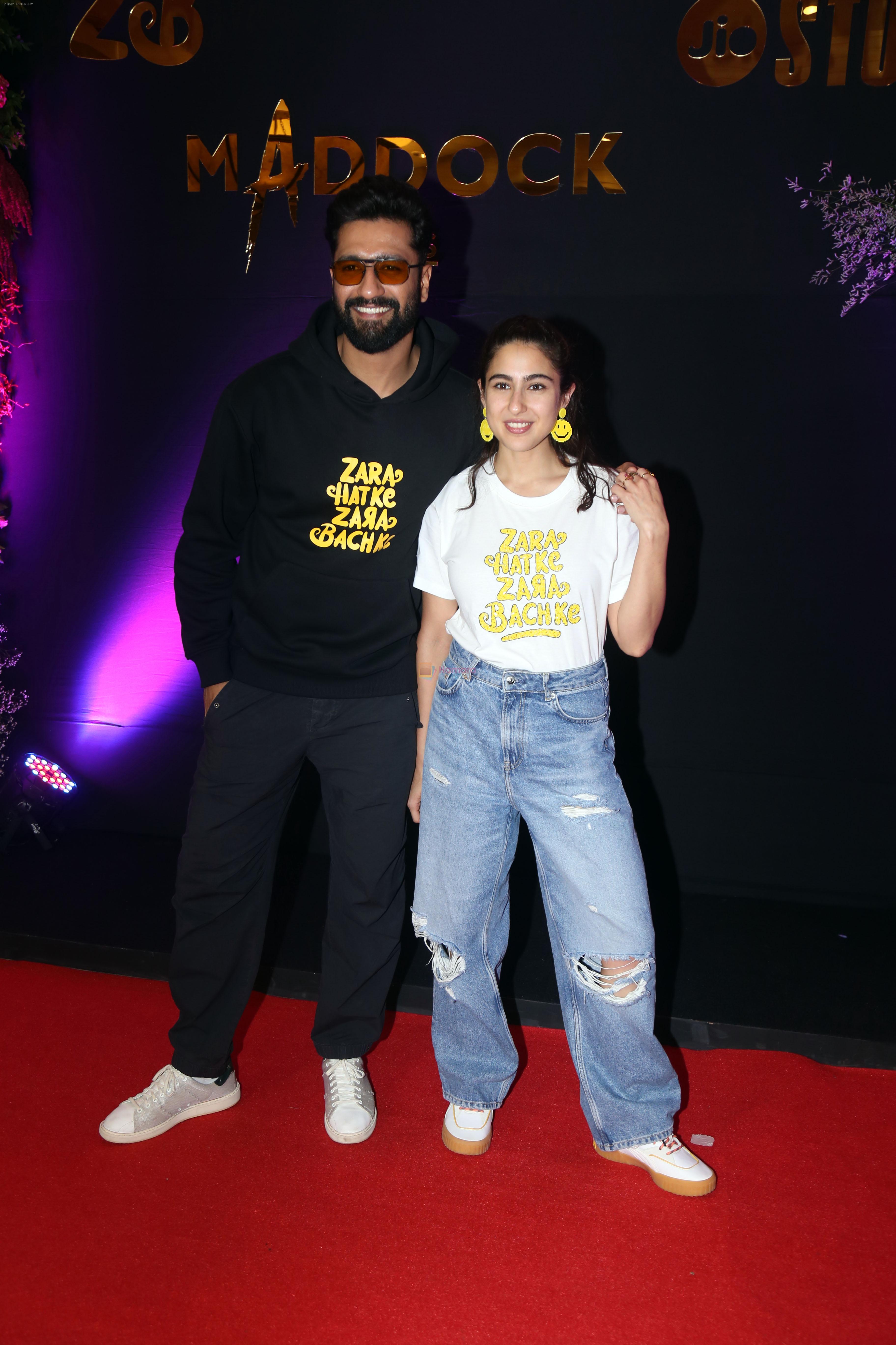 Vicky Kaushal and Sara Ali Khan at The Success Party of Film Zara Hatke Zara Bachke on 12 Jun 2023