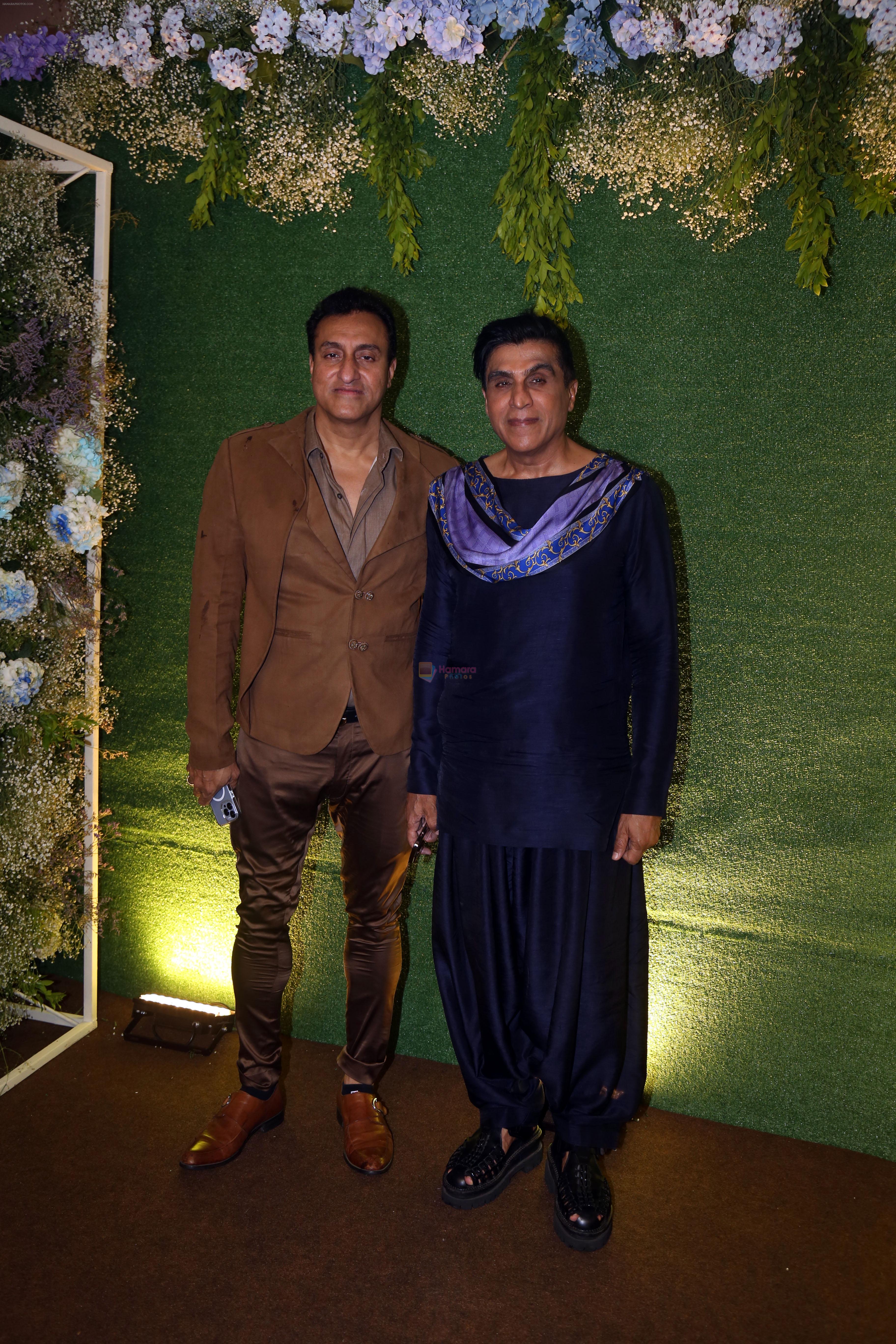 Mohomed Morani with brother Karim Morani pose for camera after the sangeet function on 16 Jun 2023
