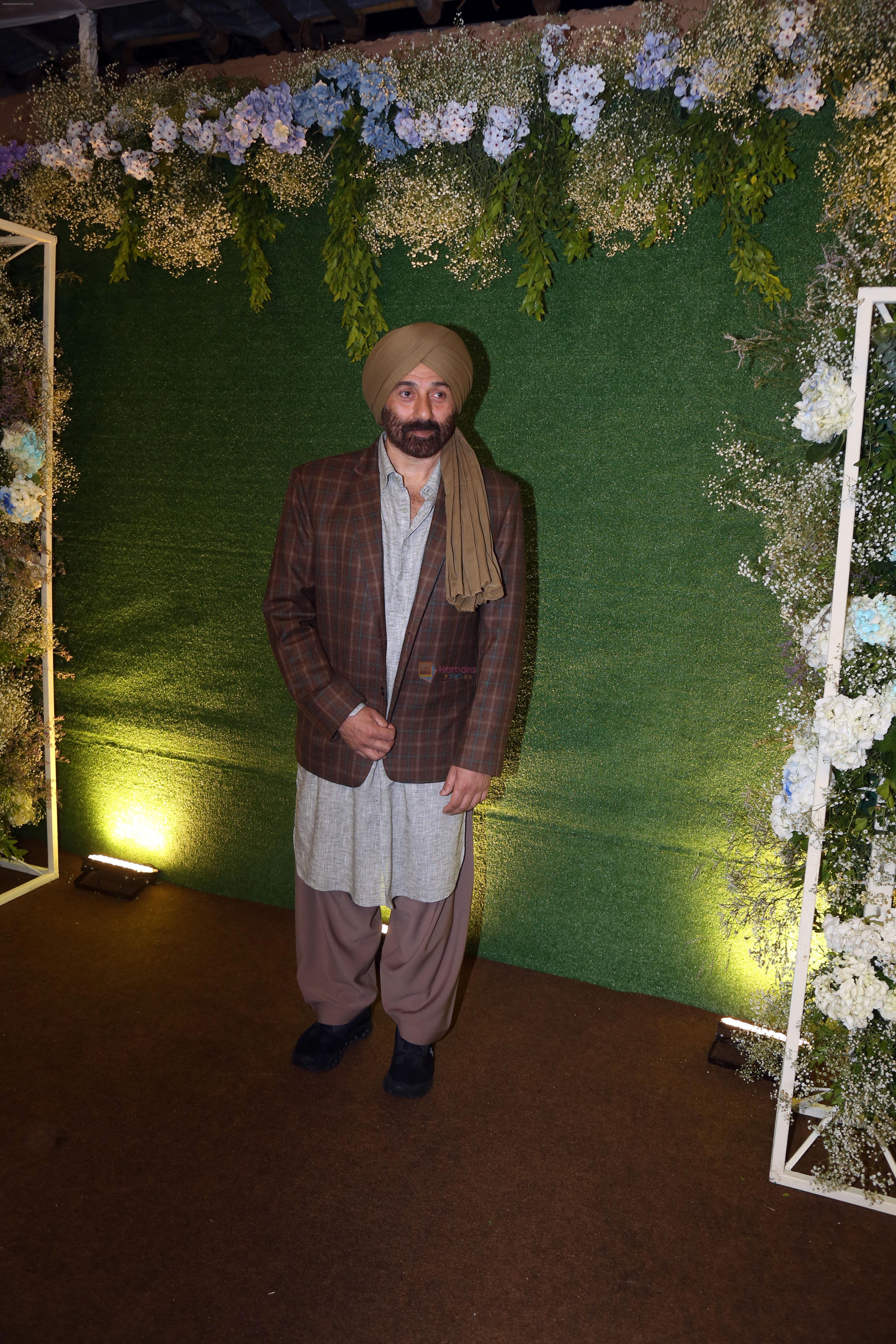 Sunny Deol pose for camera after the sangeet function on 16 Jun 2023