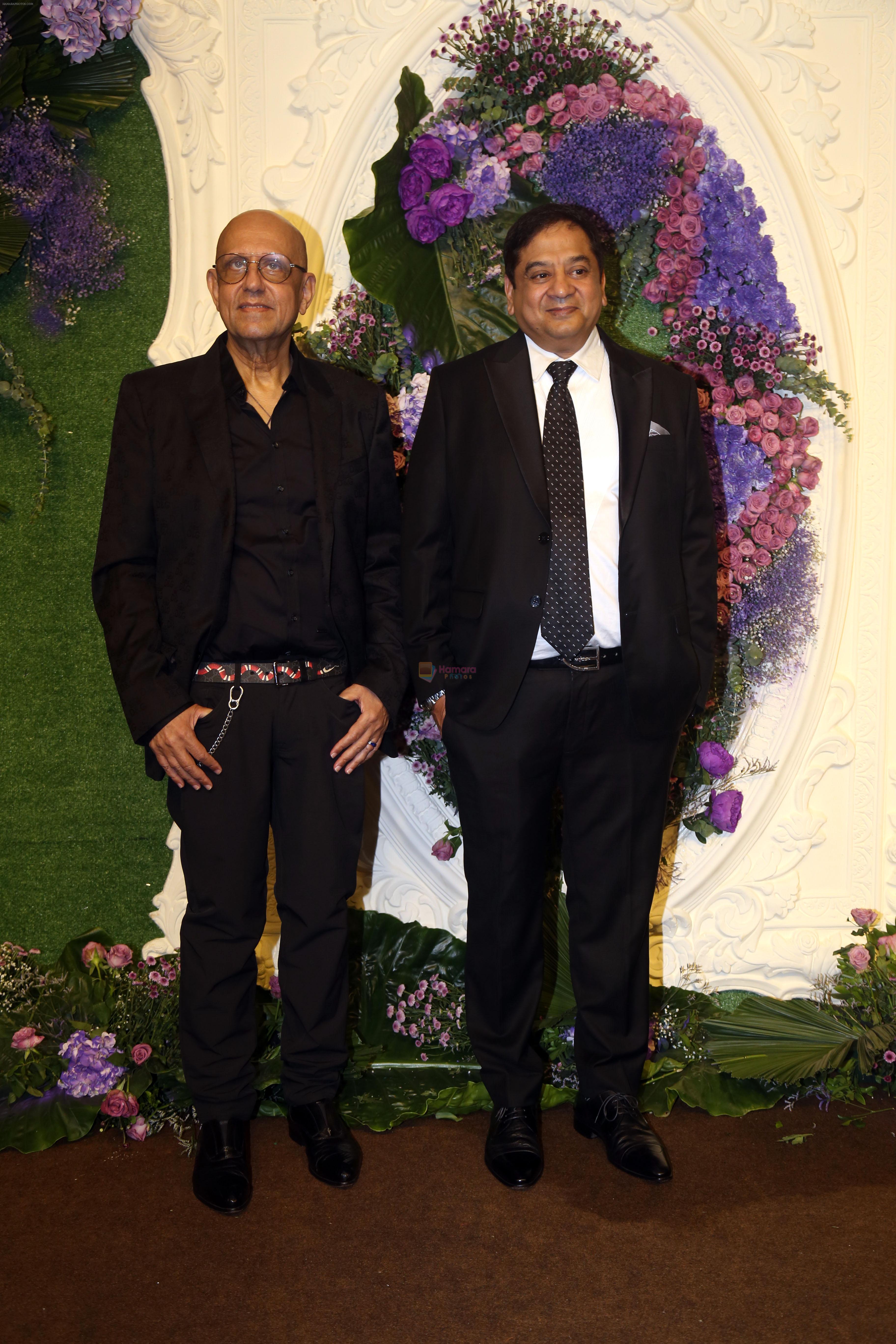 Rajiv Gulshan Rai and Shabbir Boxwala Pose for media at the reception of Karan Deol and Drisha Acharya on 18 Jun 2023